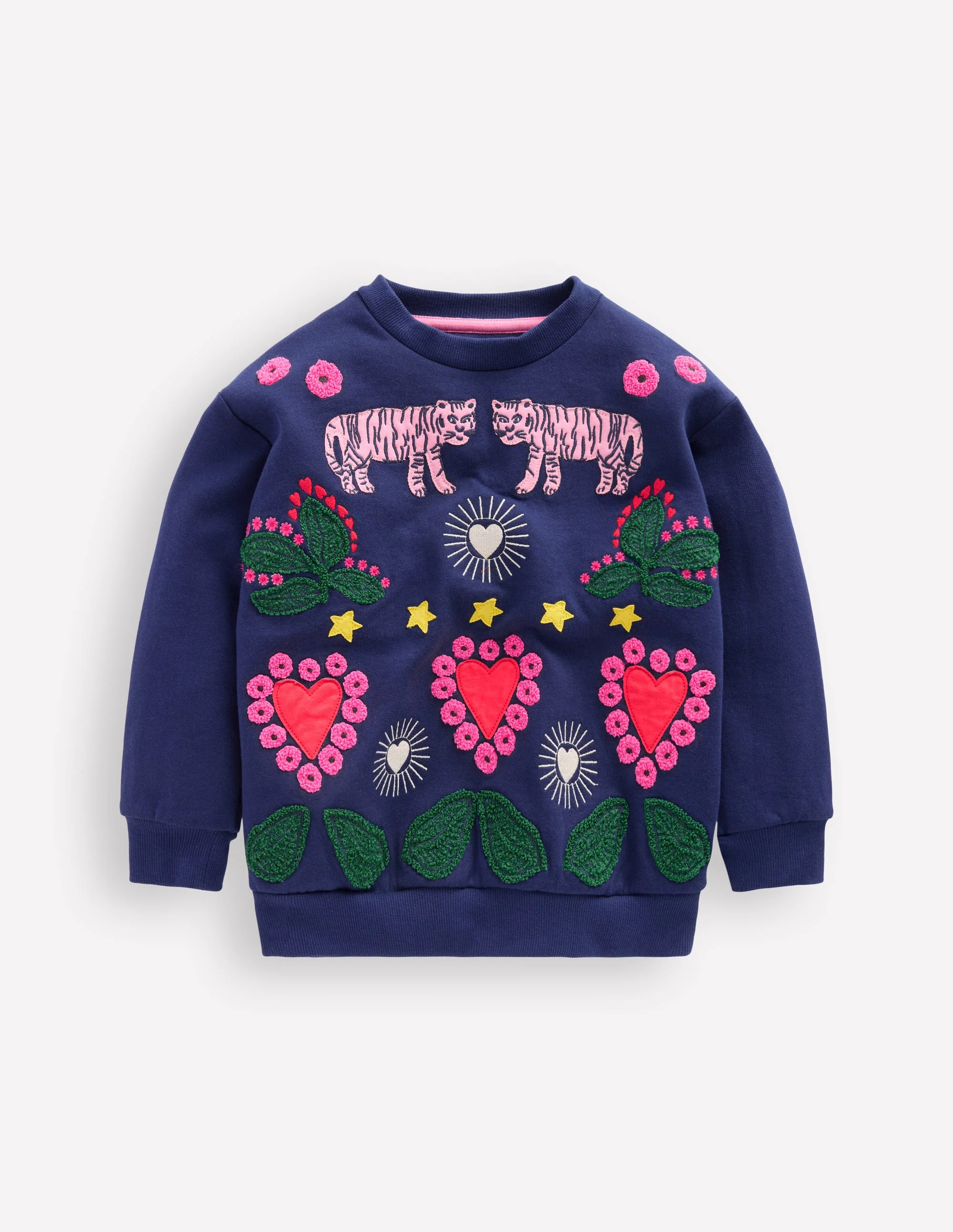 Bobbie Appliqué Sweatshirt-College Navy Tigers - Image 3