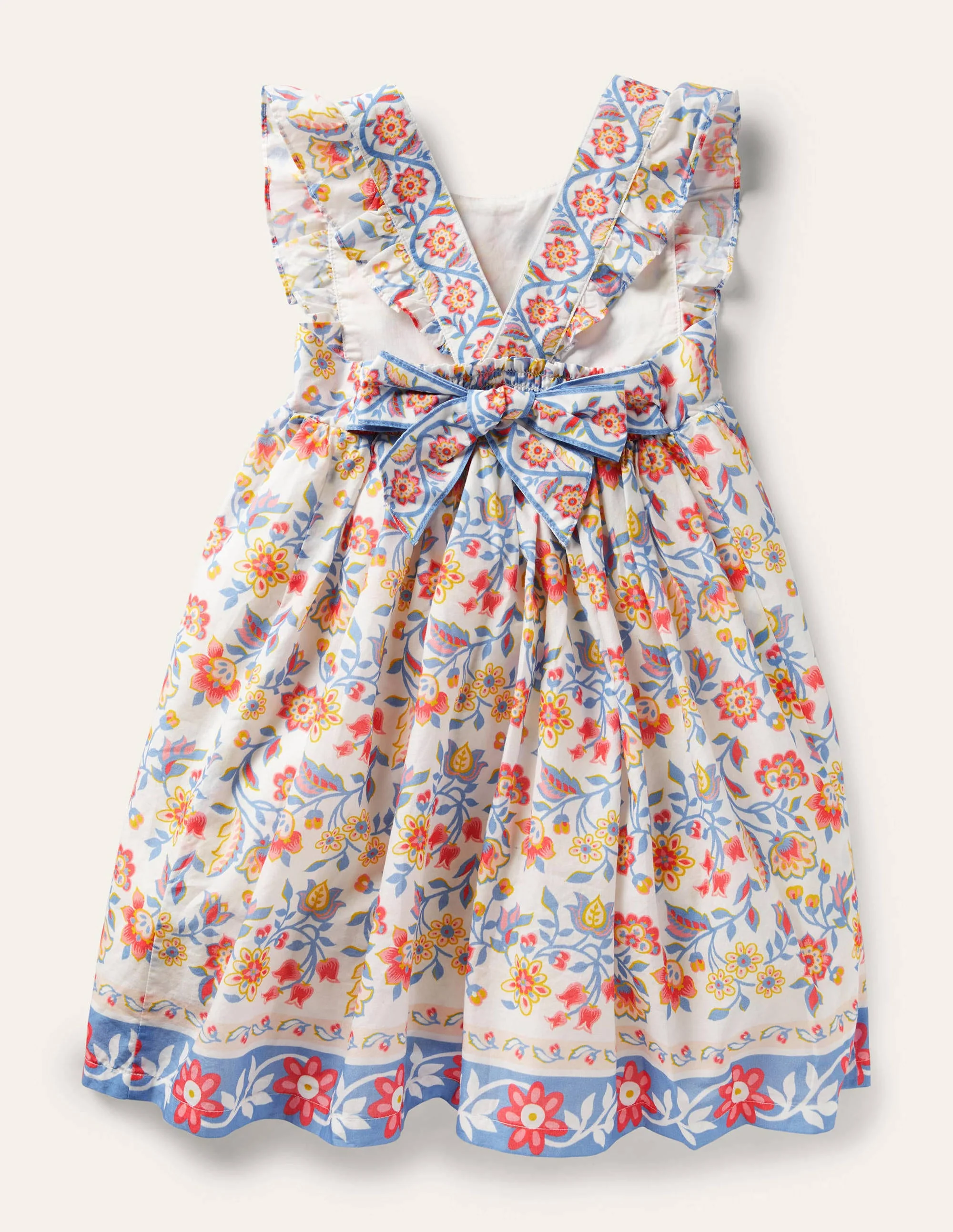 Bow Back Dress-Ivory Paisley - Image 2