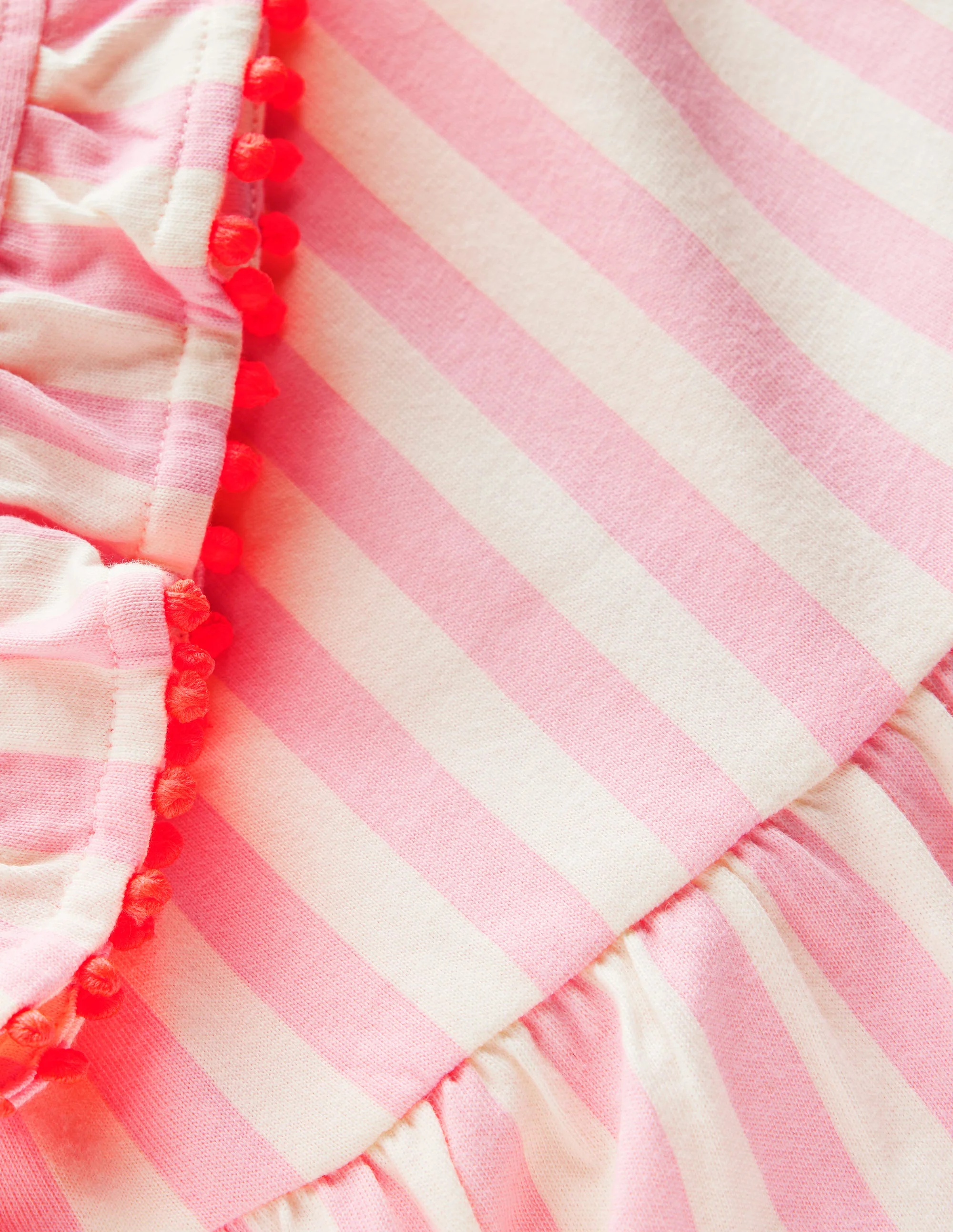 Bow Back Jersey Dress-Pink Stripe - Image 3