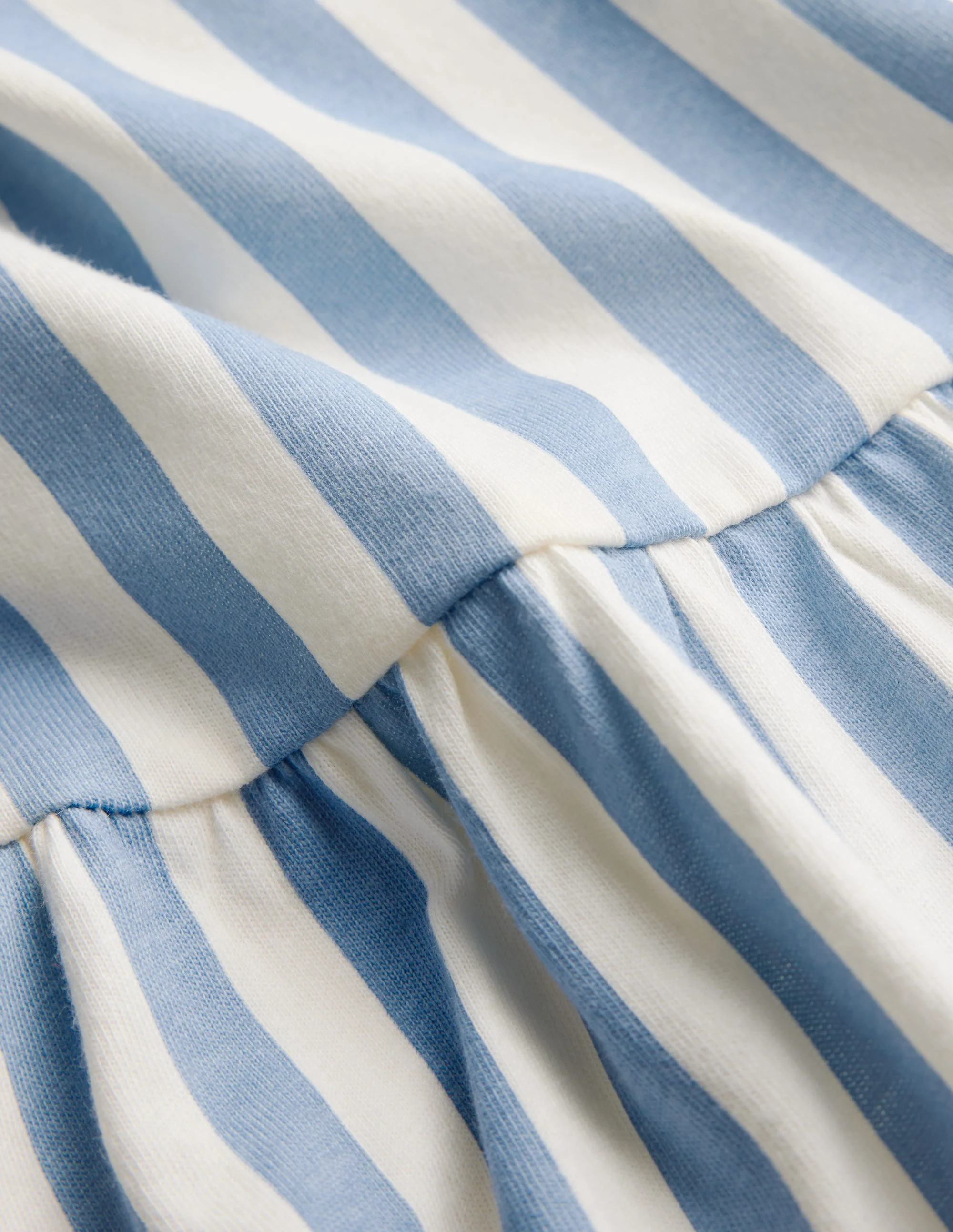 Bow Back Jersey Dress-Salt Blue/ Ivory Stripe - Image 3