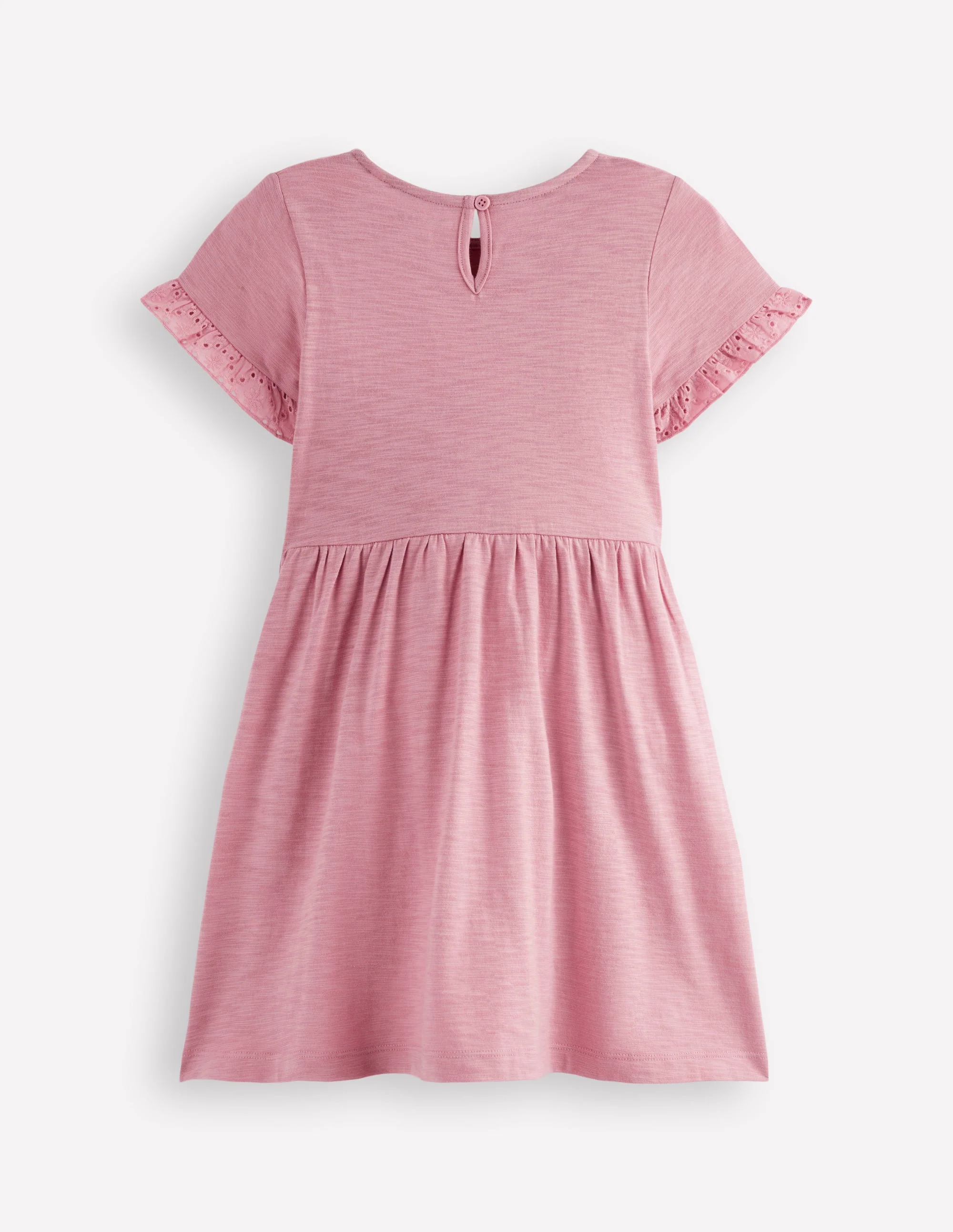 Broderie Pocket Jersey Dress-Pink Haze - Image 2