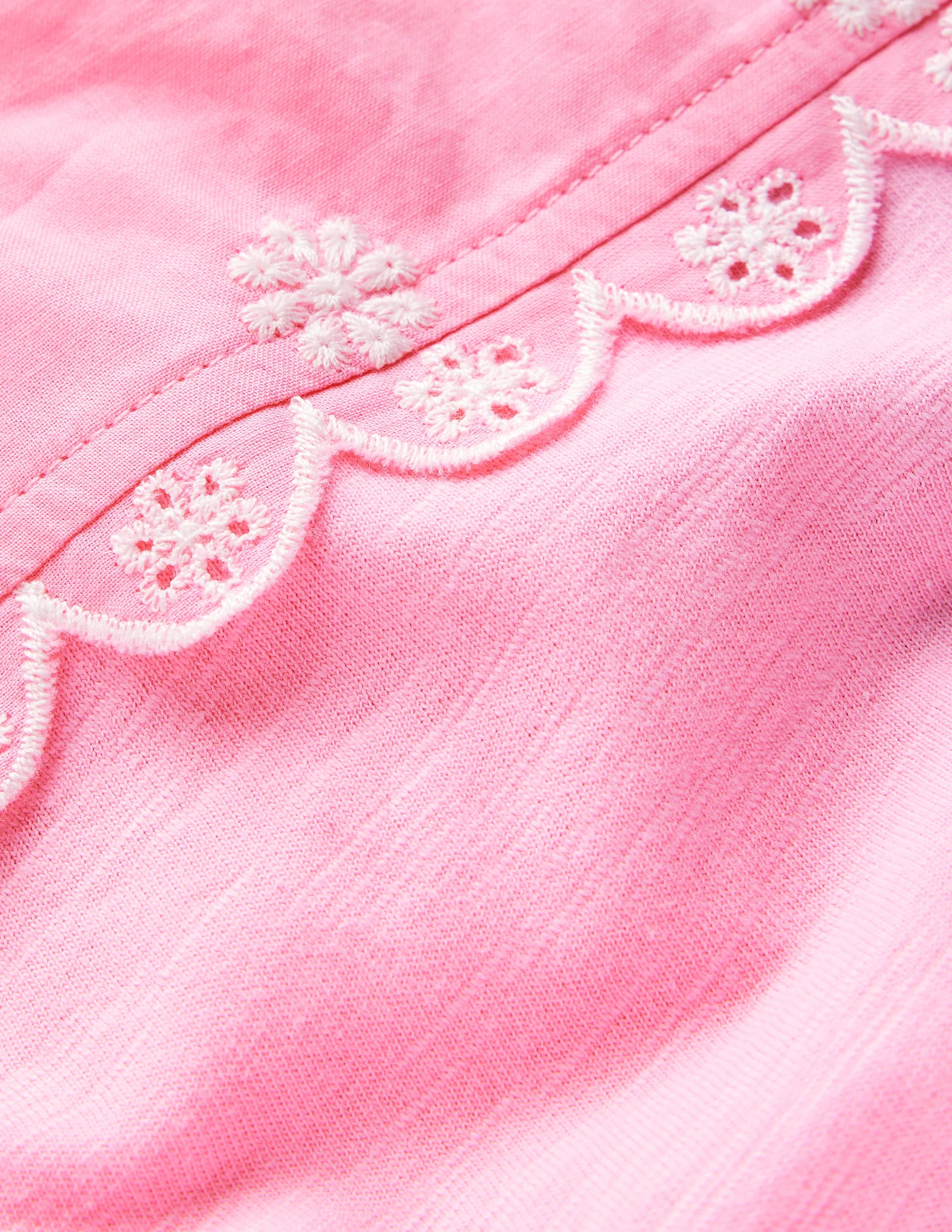 Broderie Sleeve Tee-Vintage Mauve - Image 3