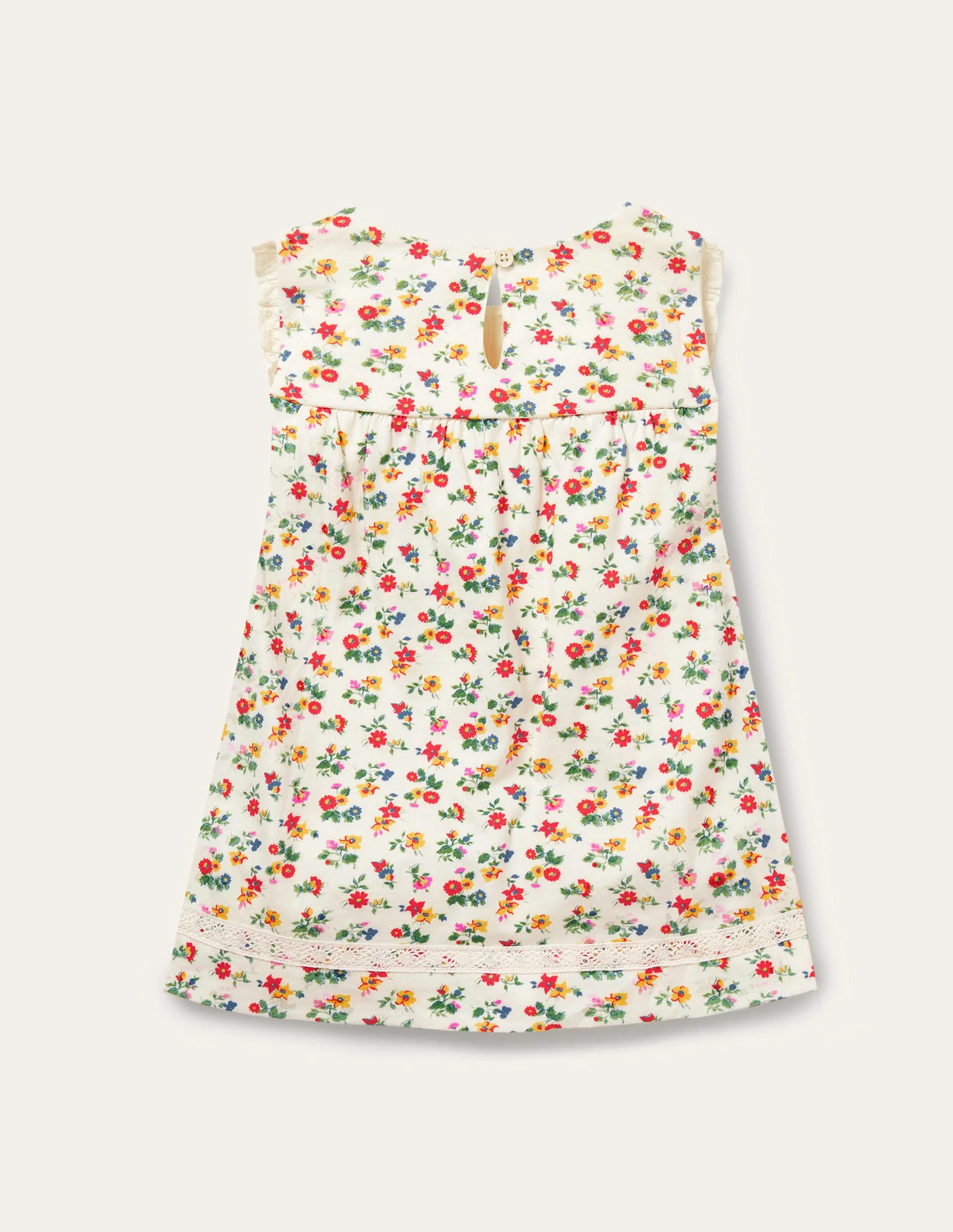 Broderie Yoke Top-Multi Patchwork Floral - Image 2