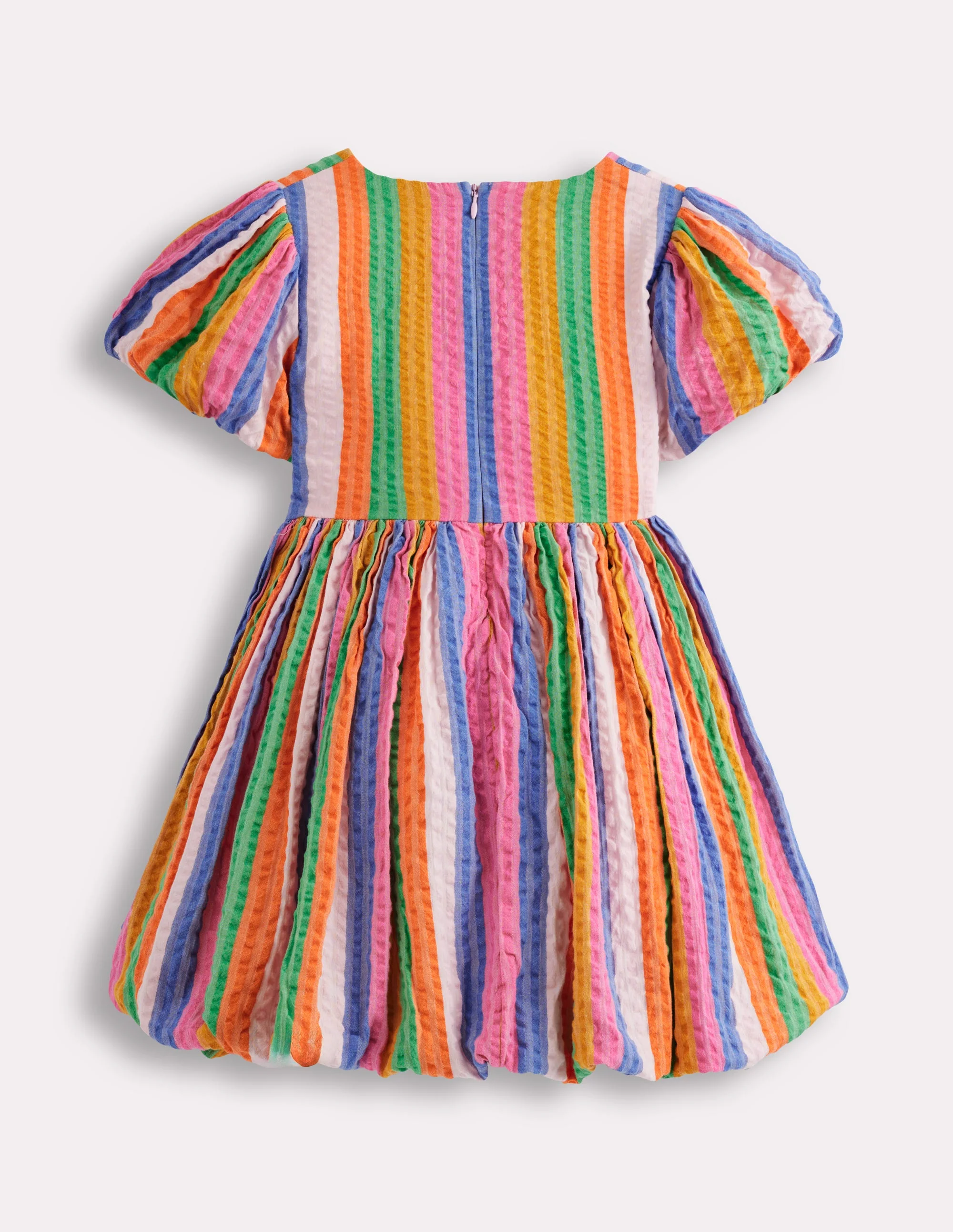 Bubble Hem Dress-Multi Stripe - Image 3