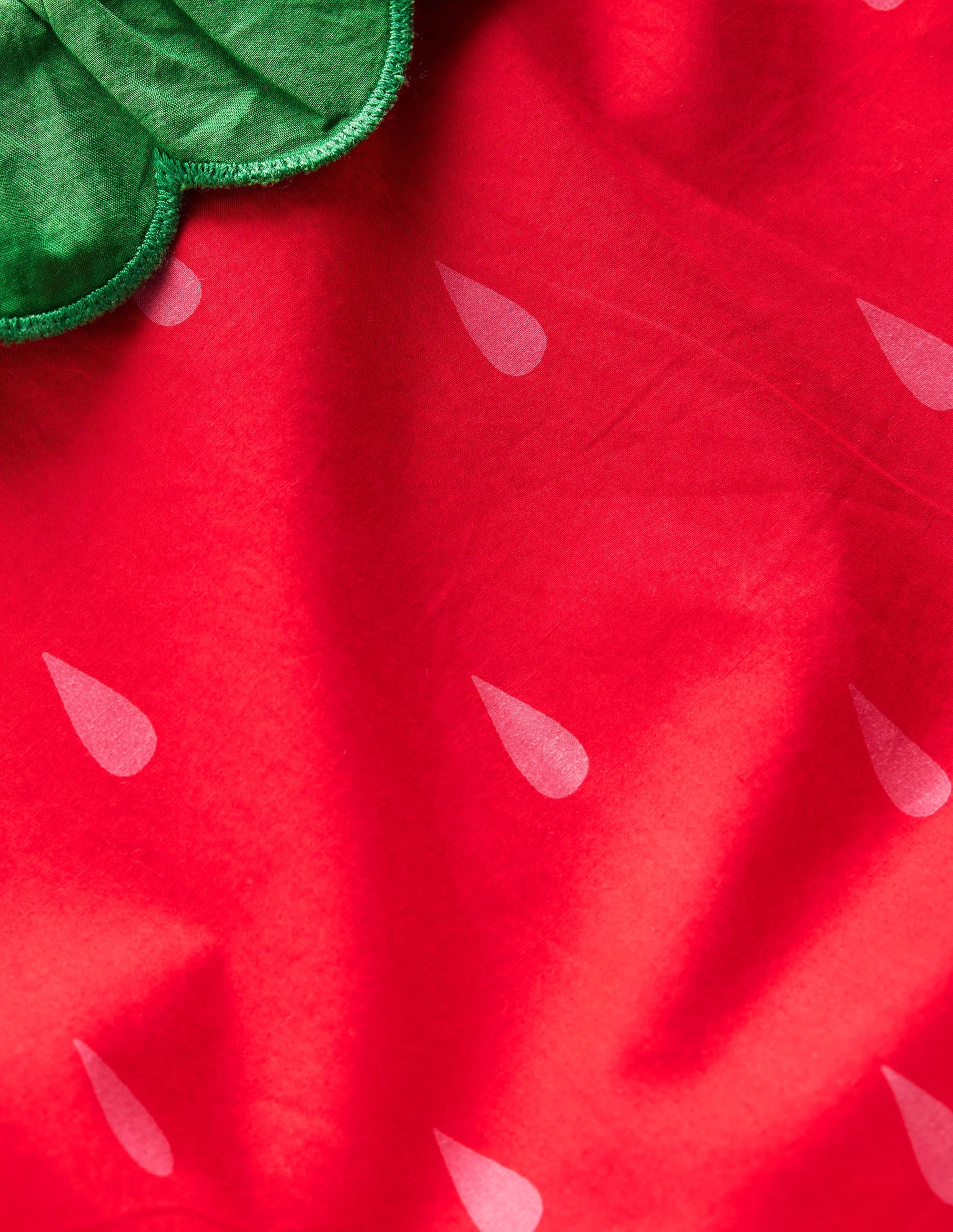 Bubble Hem Dress-Poppy Red Strawberry - Image 4