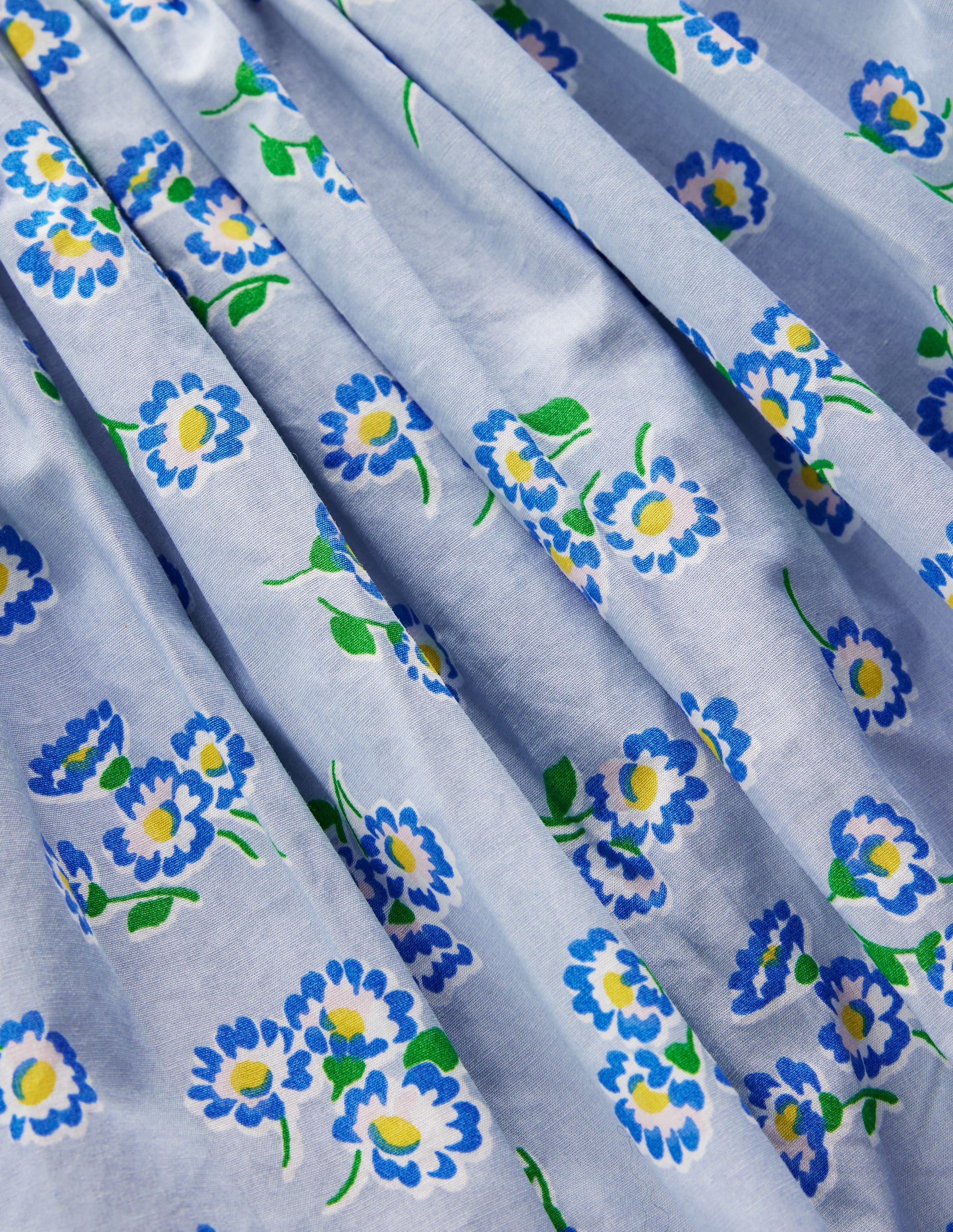 Bubble Hem Rib Dress-Misty Blue Daisy - Image 6