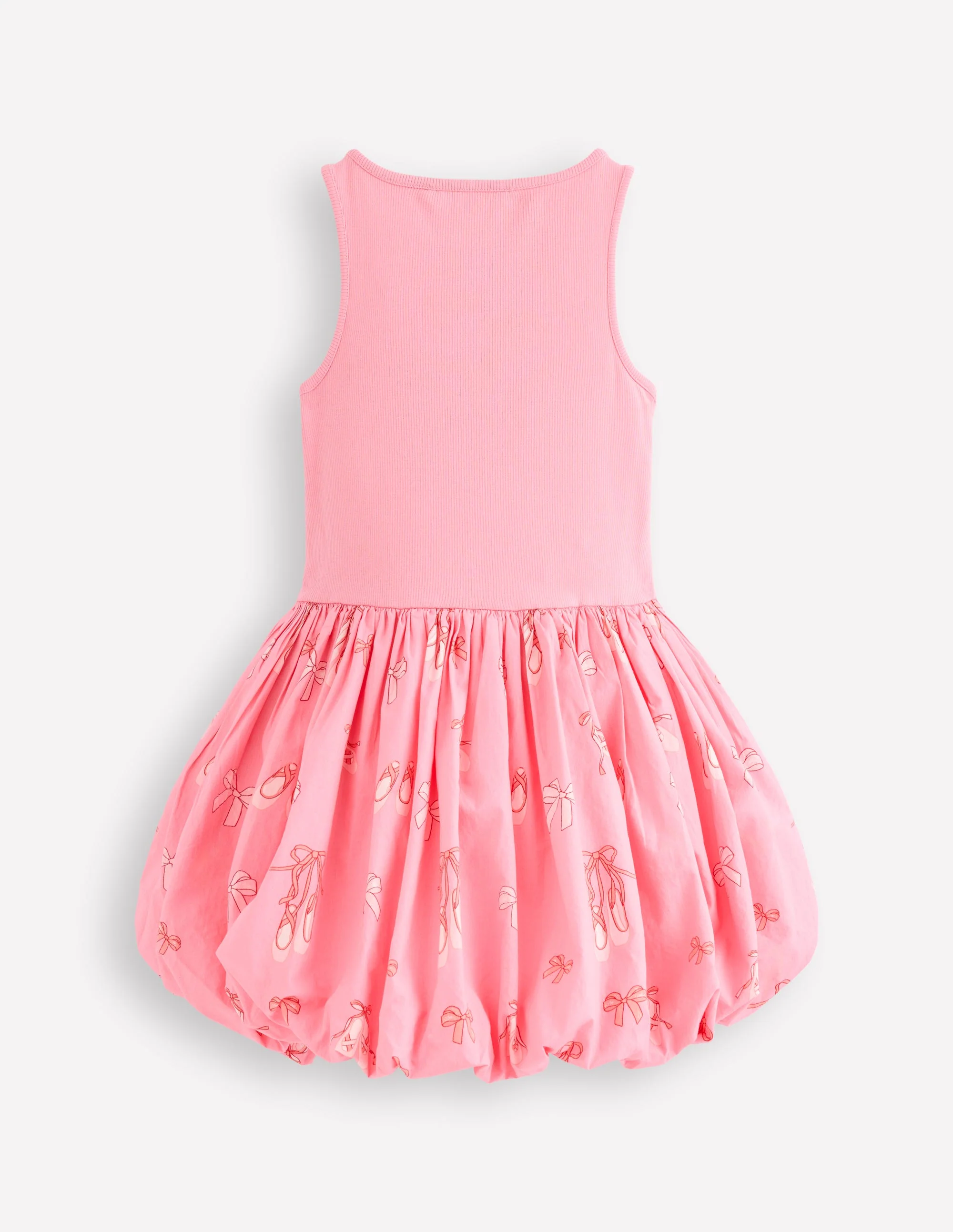 Bubble Hem Rib Dress-Vintage Pink Ballet Shoes - Image 2