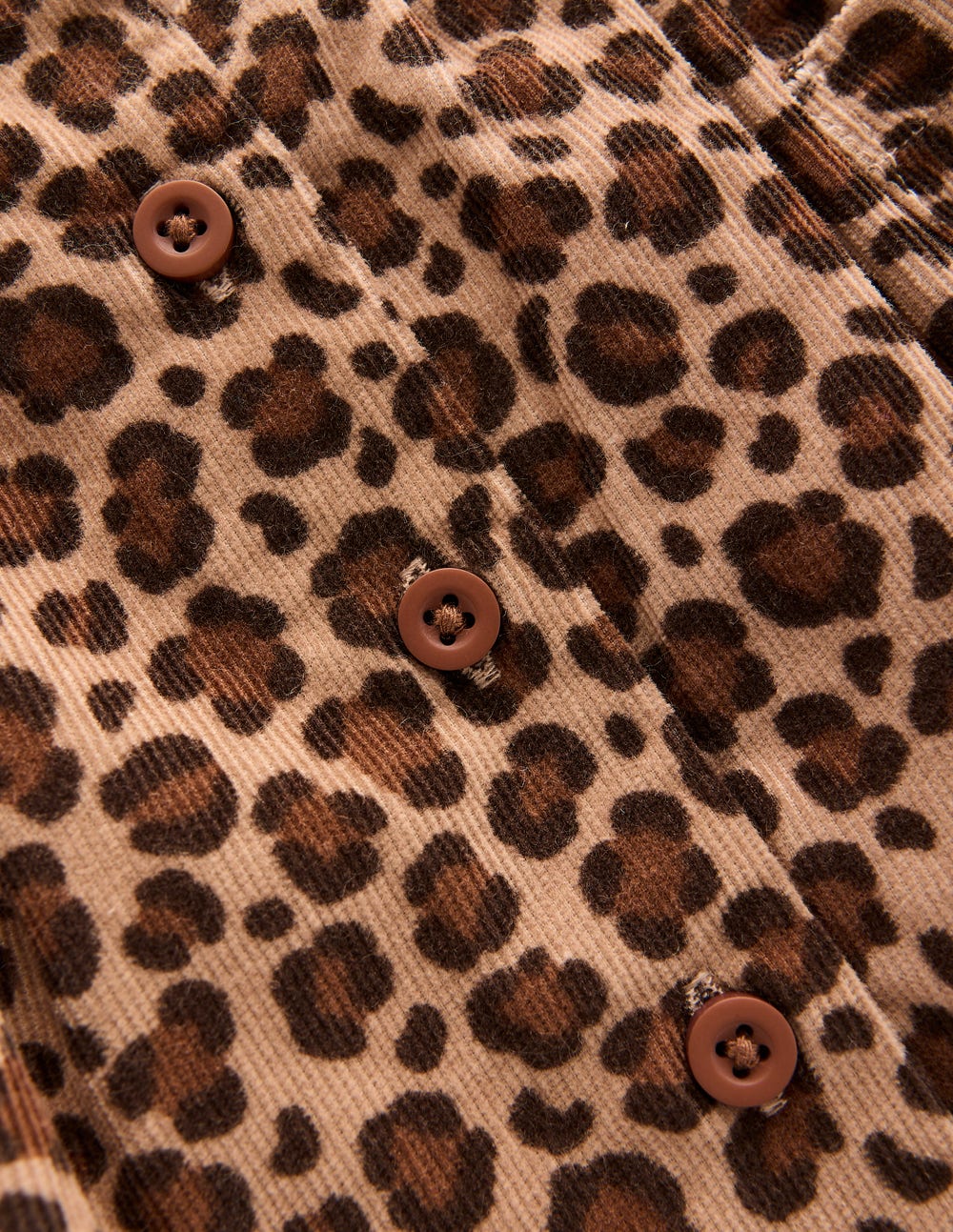 Button-through Mini Skirt-Leopard Print - Image 3