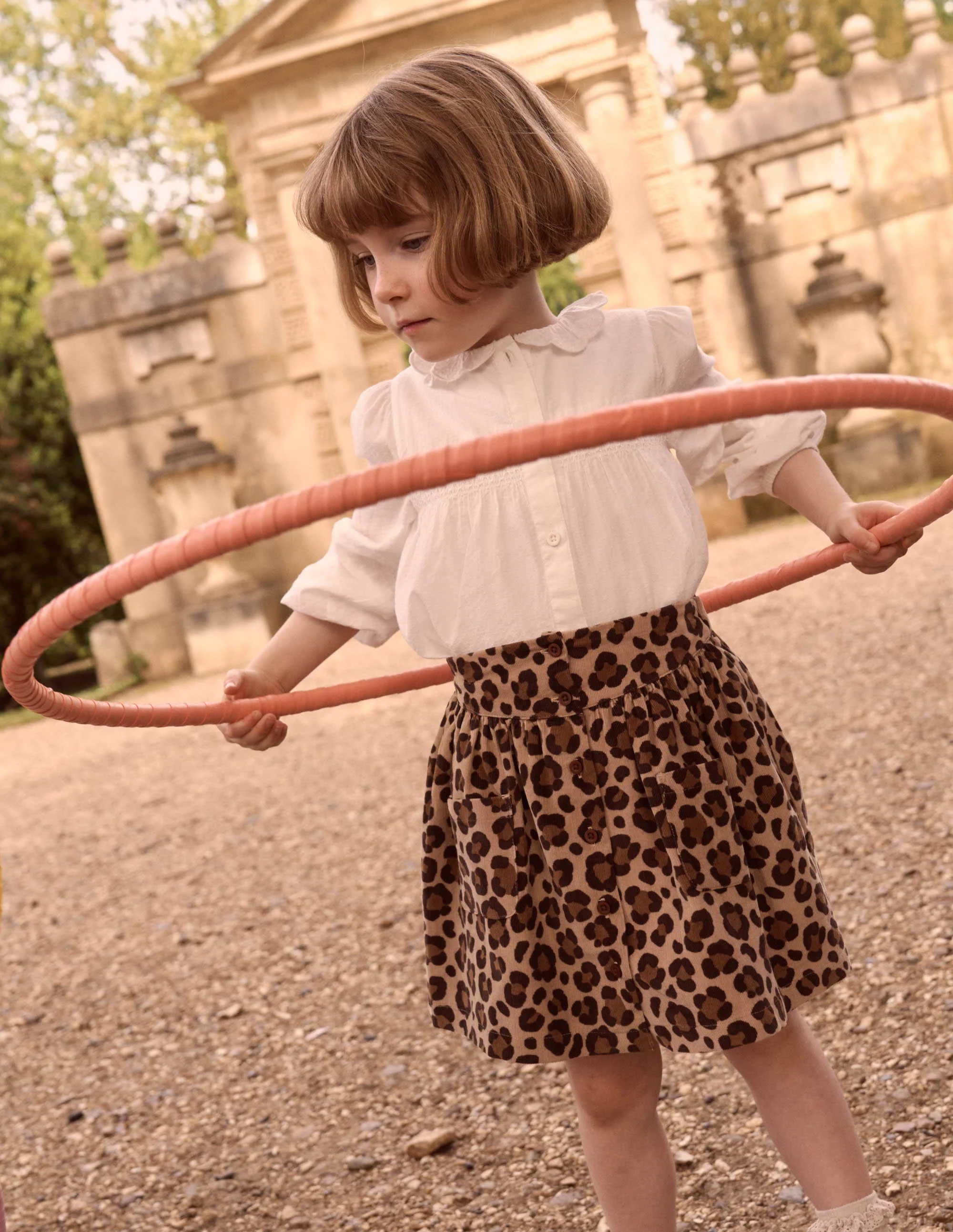Button-through Mini Skirt-Leopard Print - Image 4