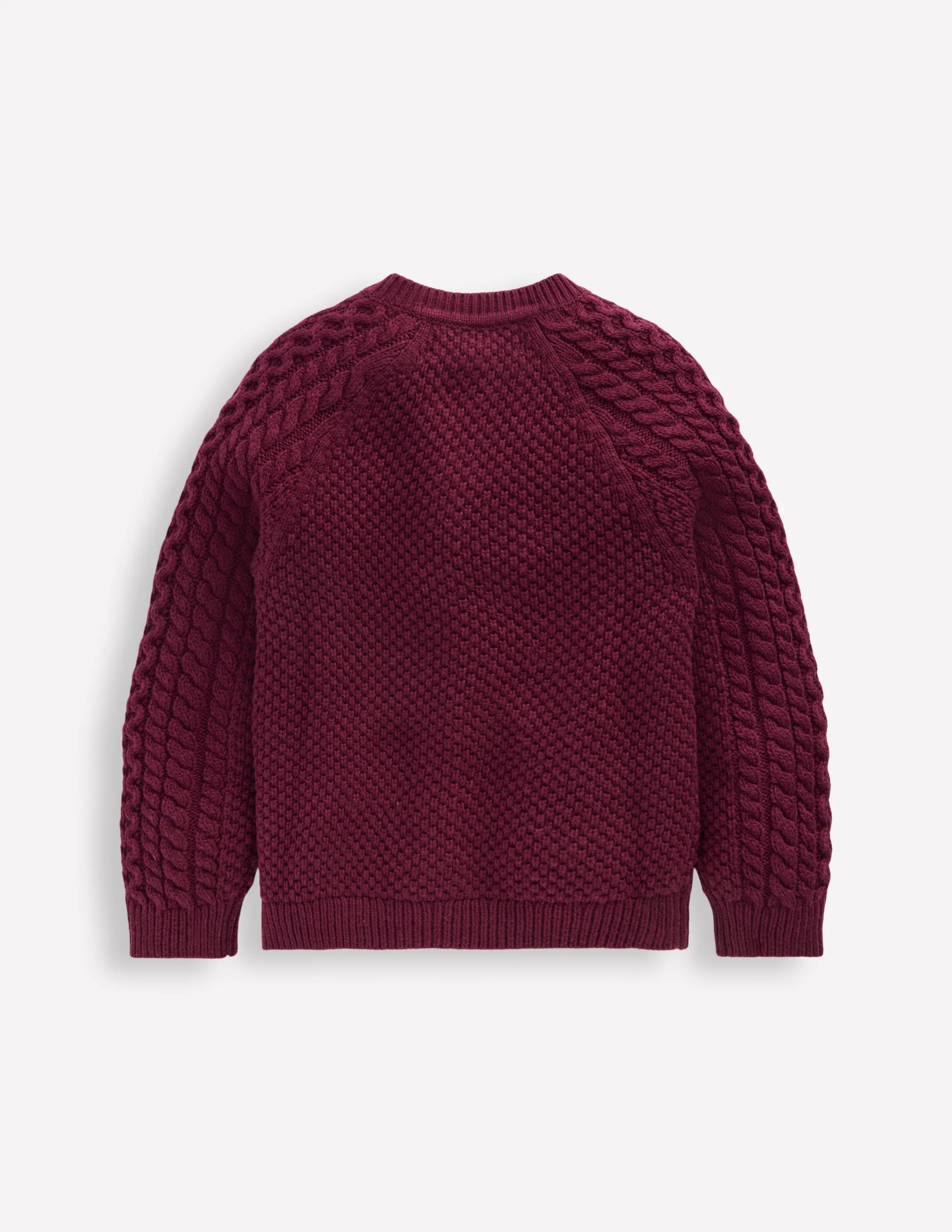 Cable Cardigan-Plum - Image 2