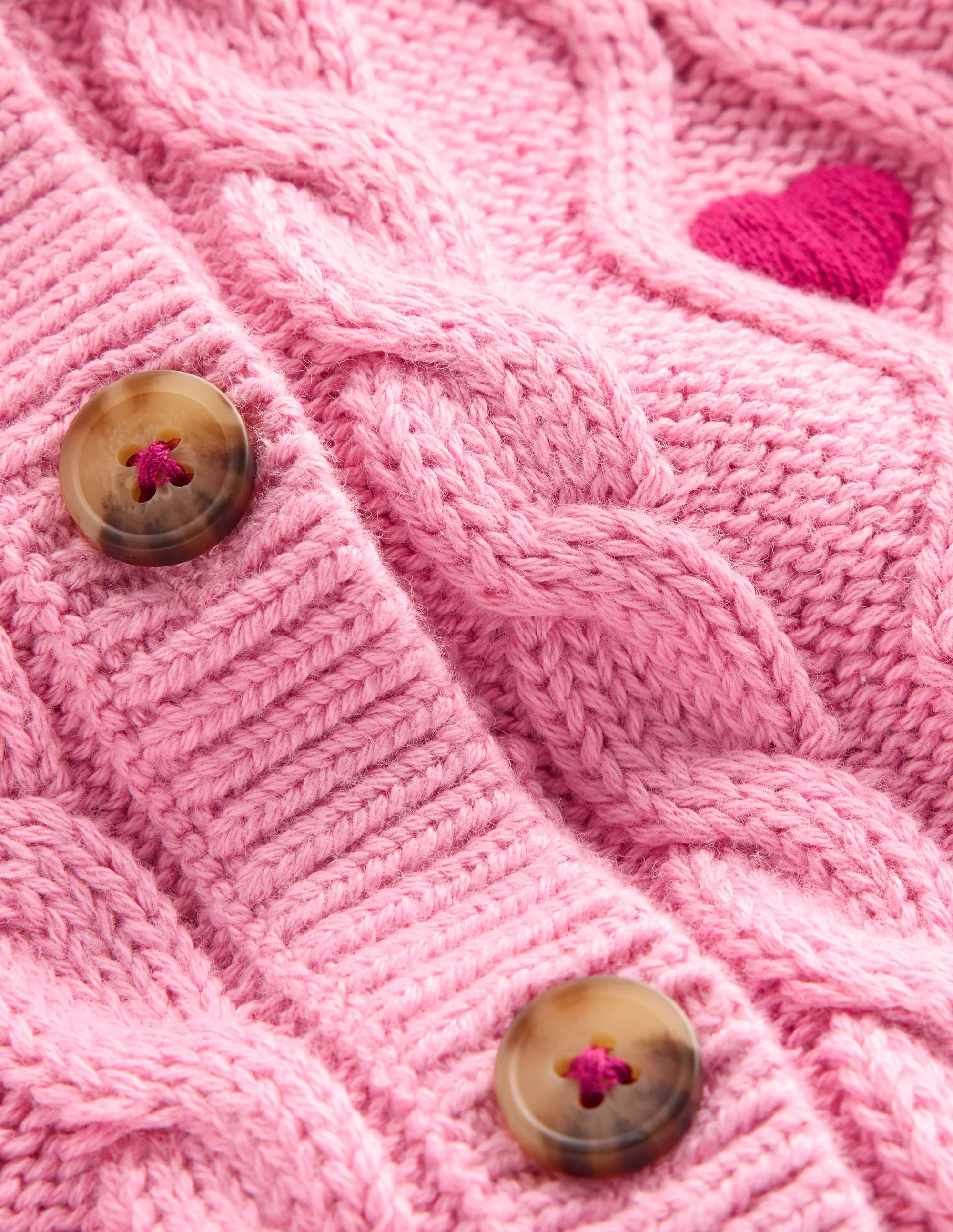 Cable Knitted Jacket-Formica Pink - Image 3