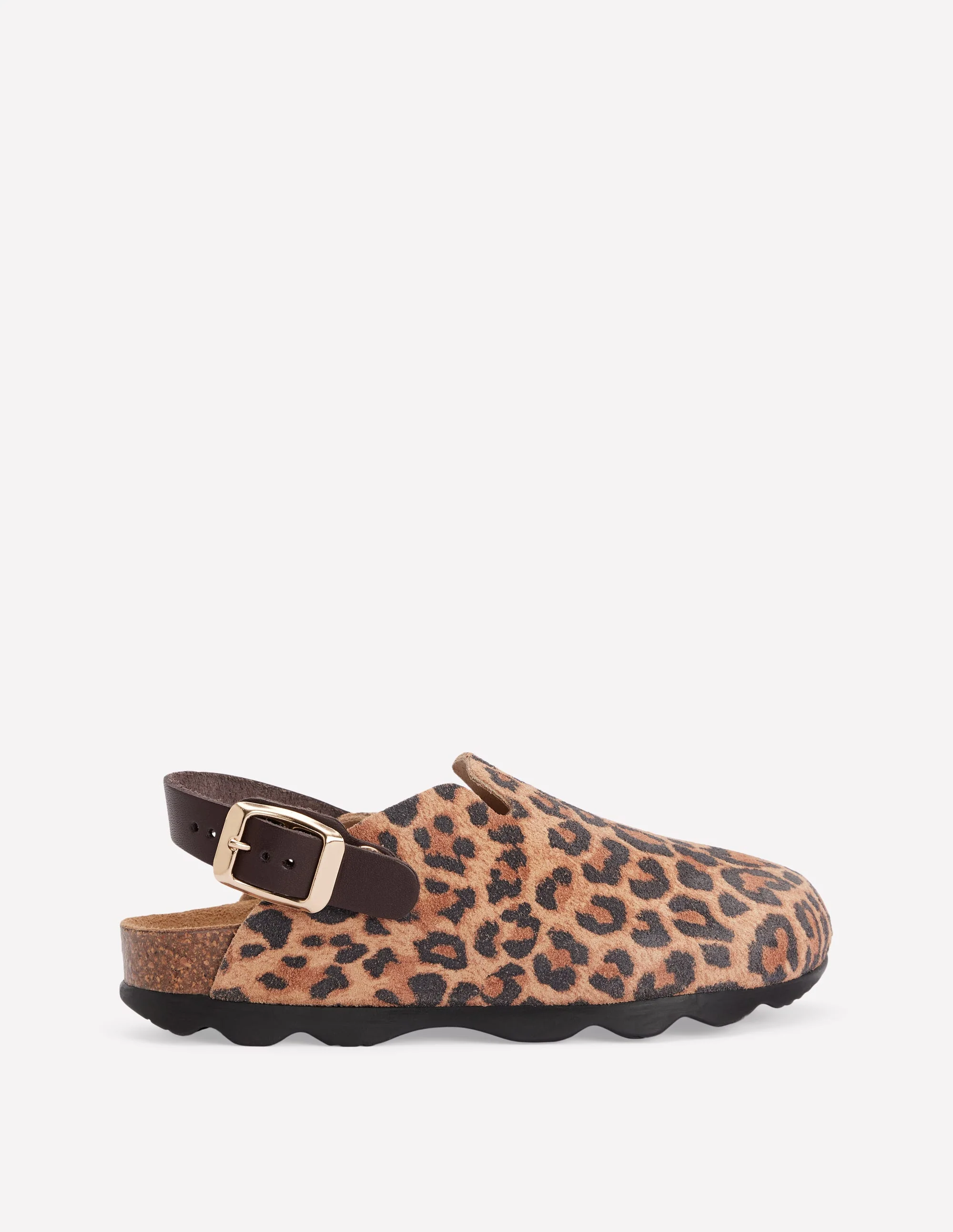 Colourblock Clogs-Leopard