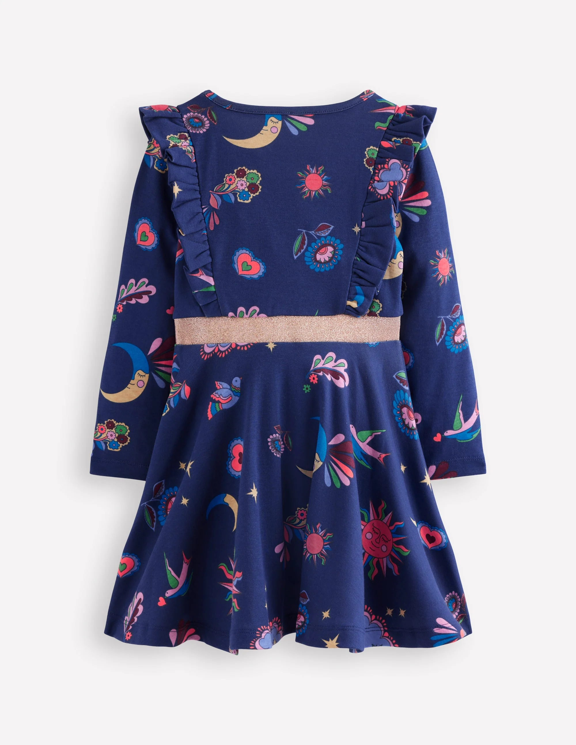 Cora Twirly Jersey Dress-College Navy Paisley Sky - Image 2