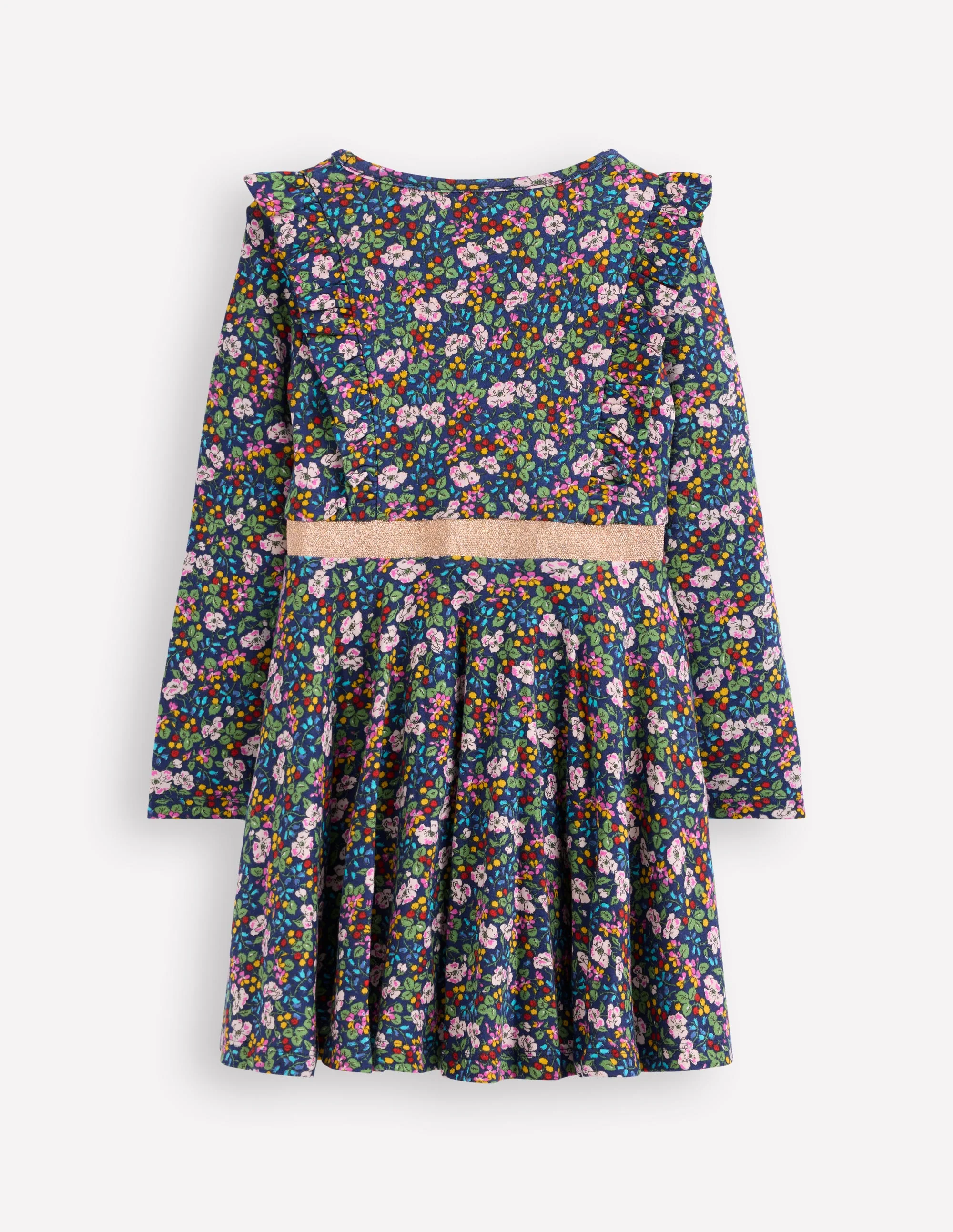Cora Twirly Jersey Dress-Starboard Blue Berry Floral - Image 2
