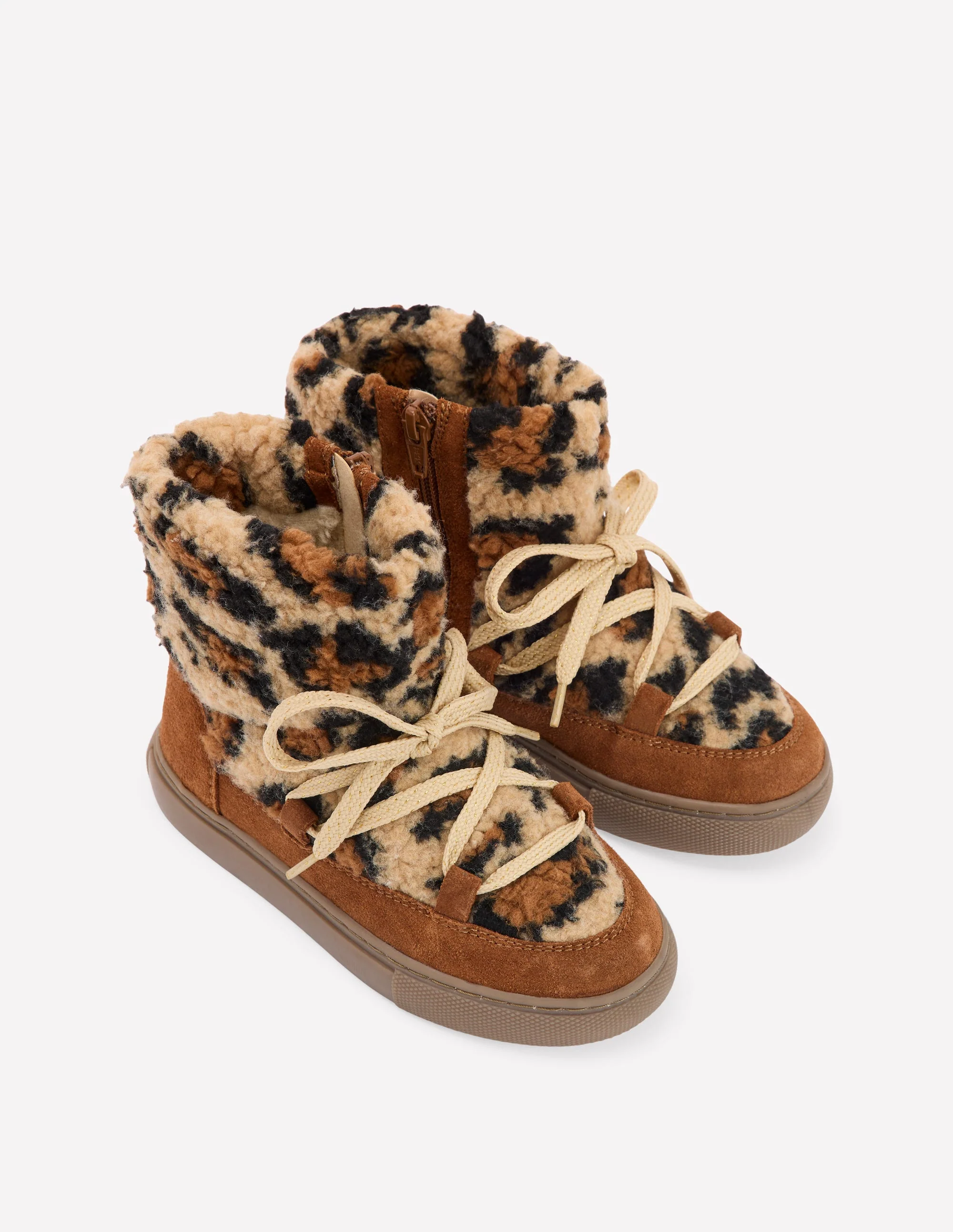 Cosy Borg Boots-Leopard - Image 2