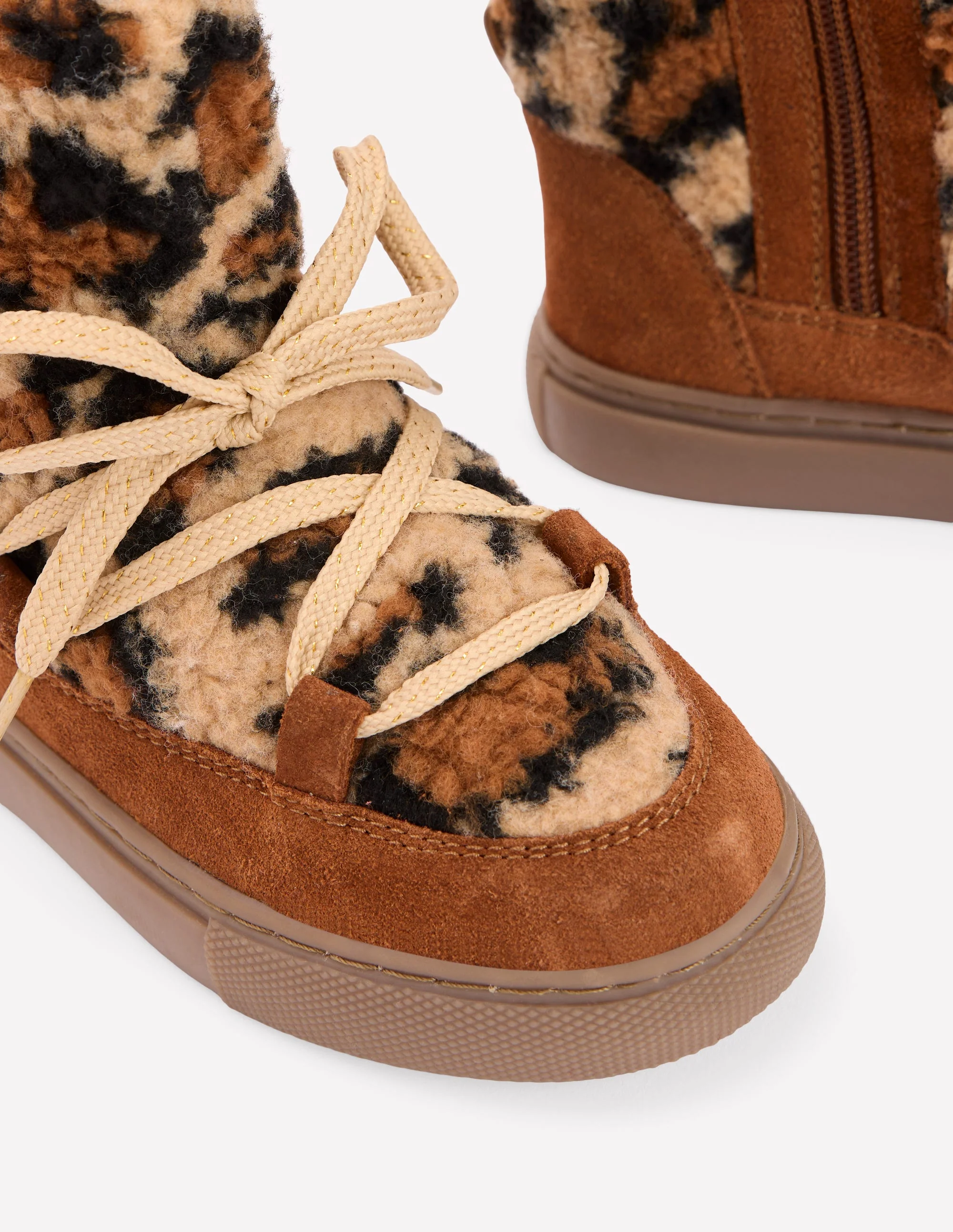 Cosy Borg Boots-Leopard - Image 3