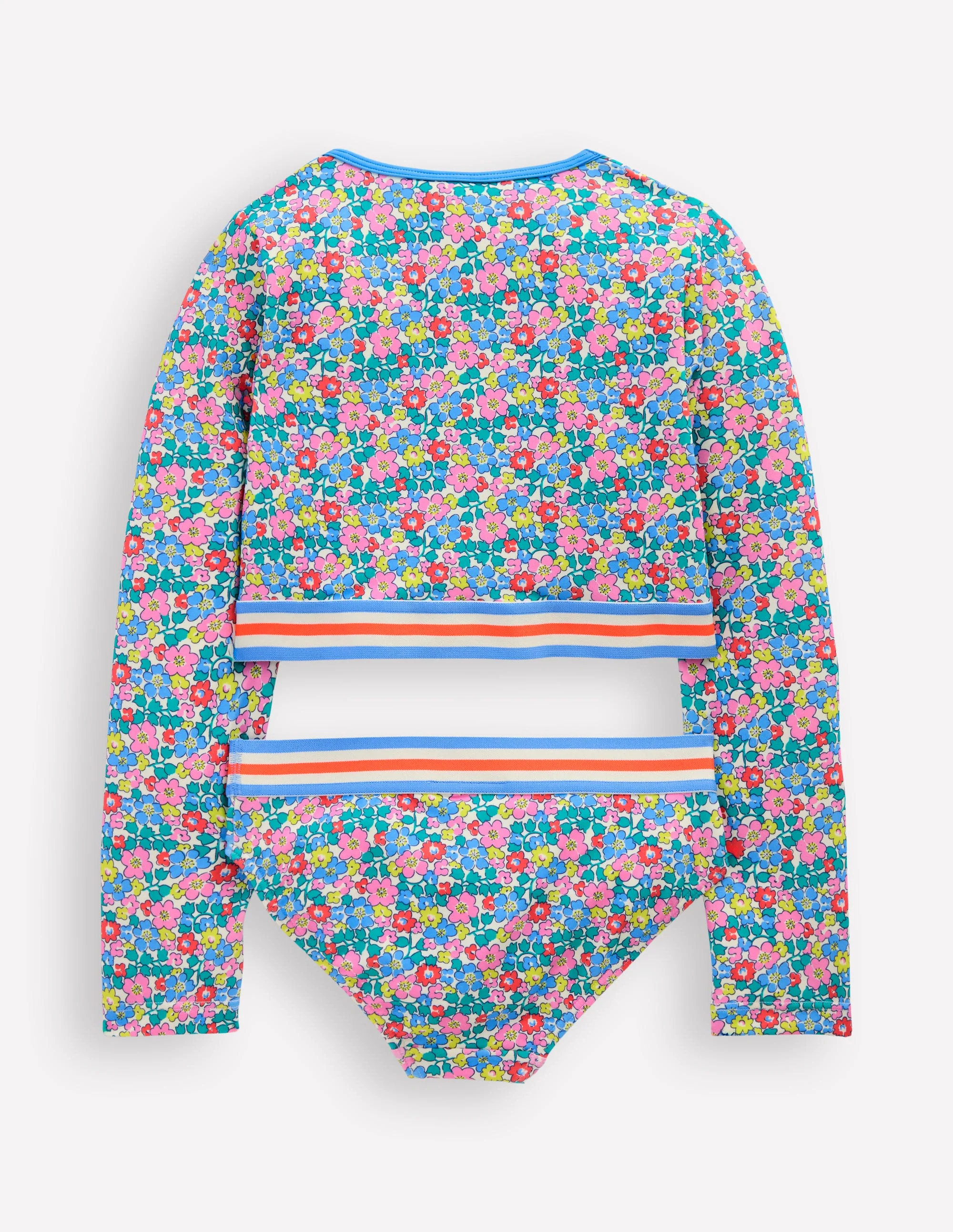 Cropped Rash Vest Set-Multi Flowerbed - Image 2