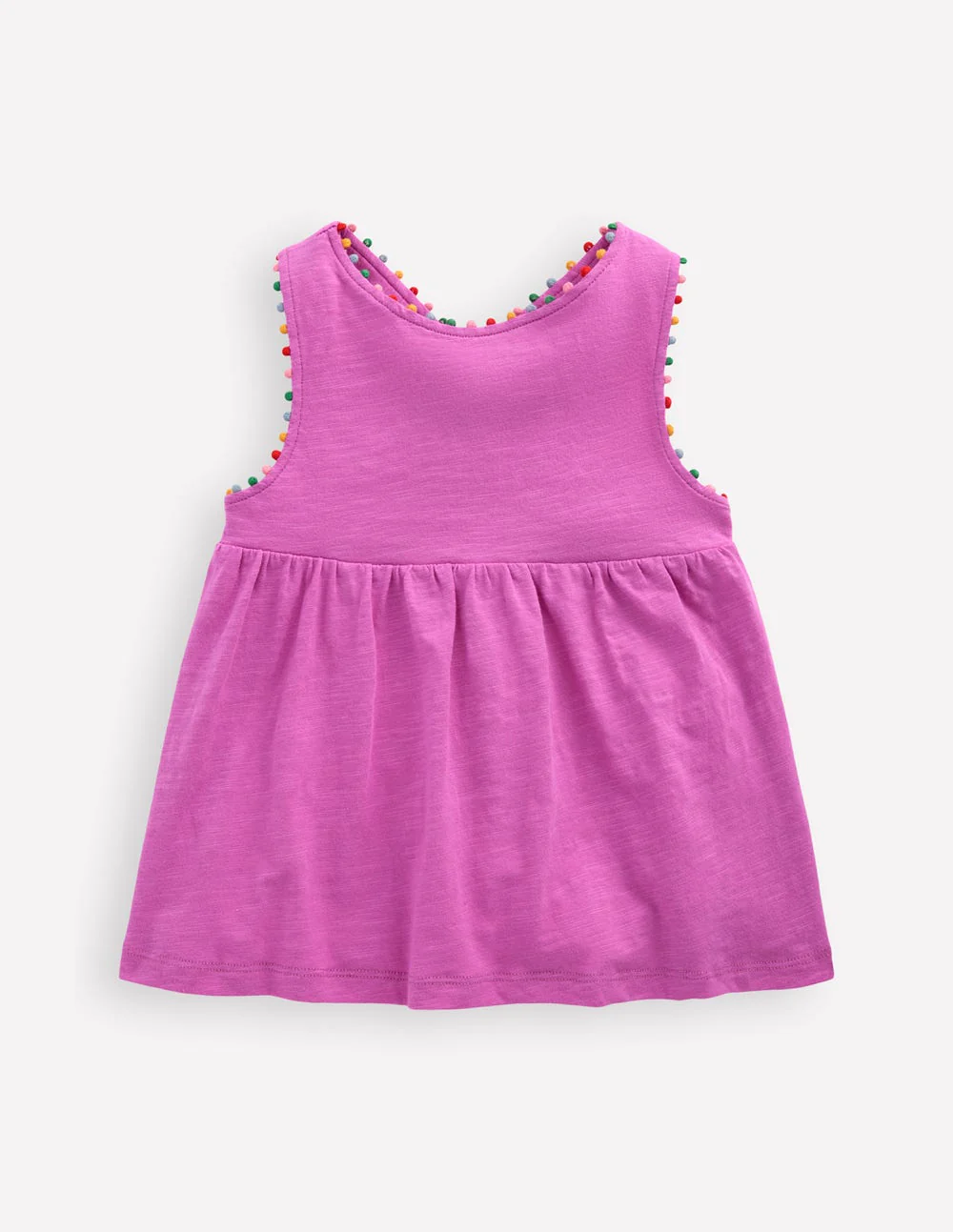 Cross-back Pom Vest-Foxglove Purple