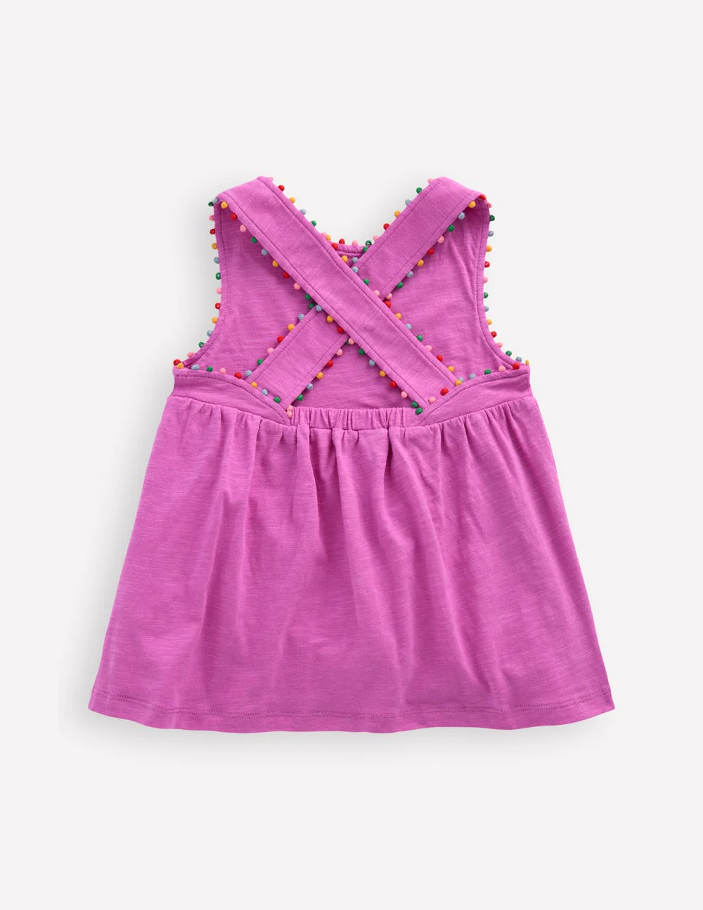 Cross-back Pom Vest-Foxglove Purple - Image 2