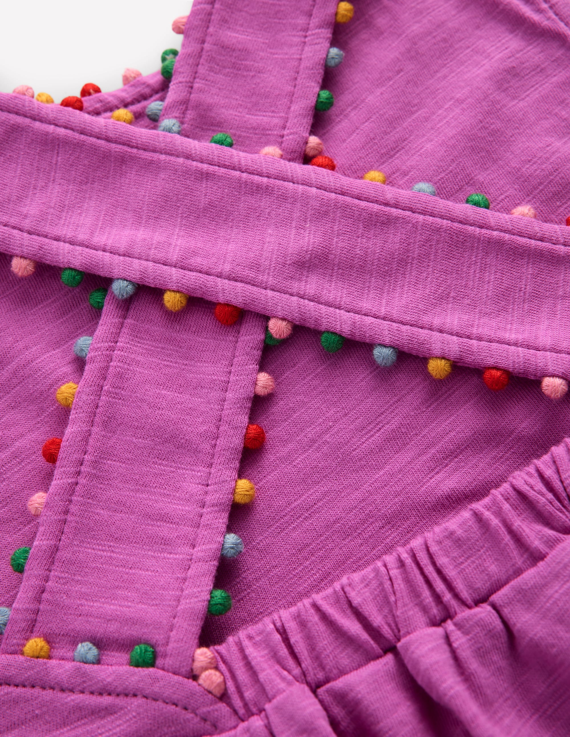 Cross-back Pom Vest-Foxglove Purple - Image 3
