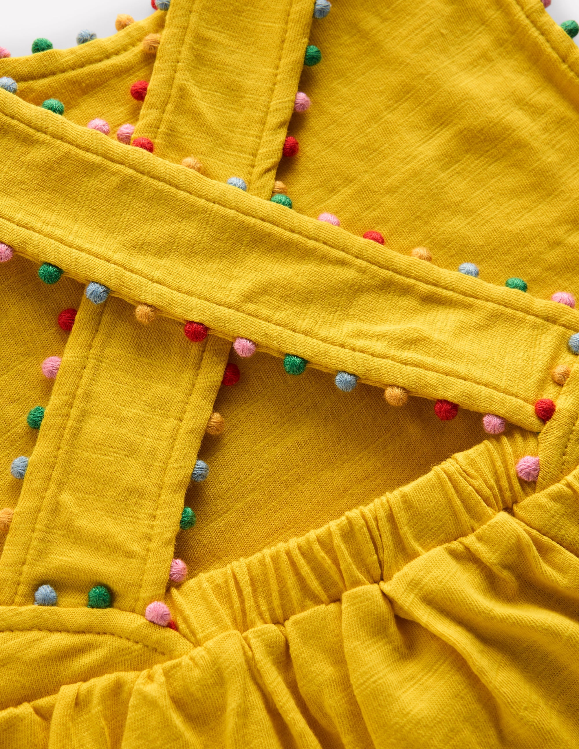 Cross-back Pom Vest-Pineapple Yellow - Image 3