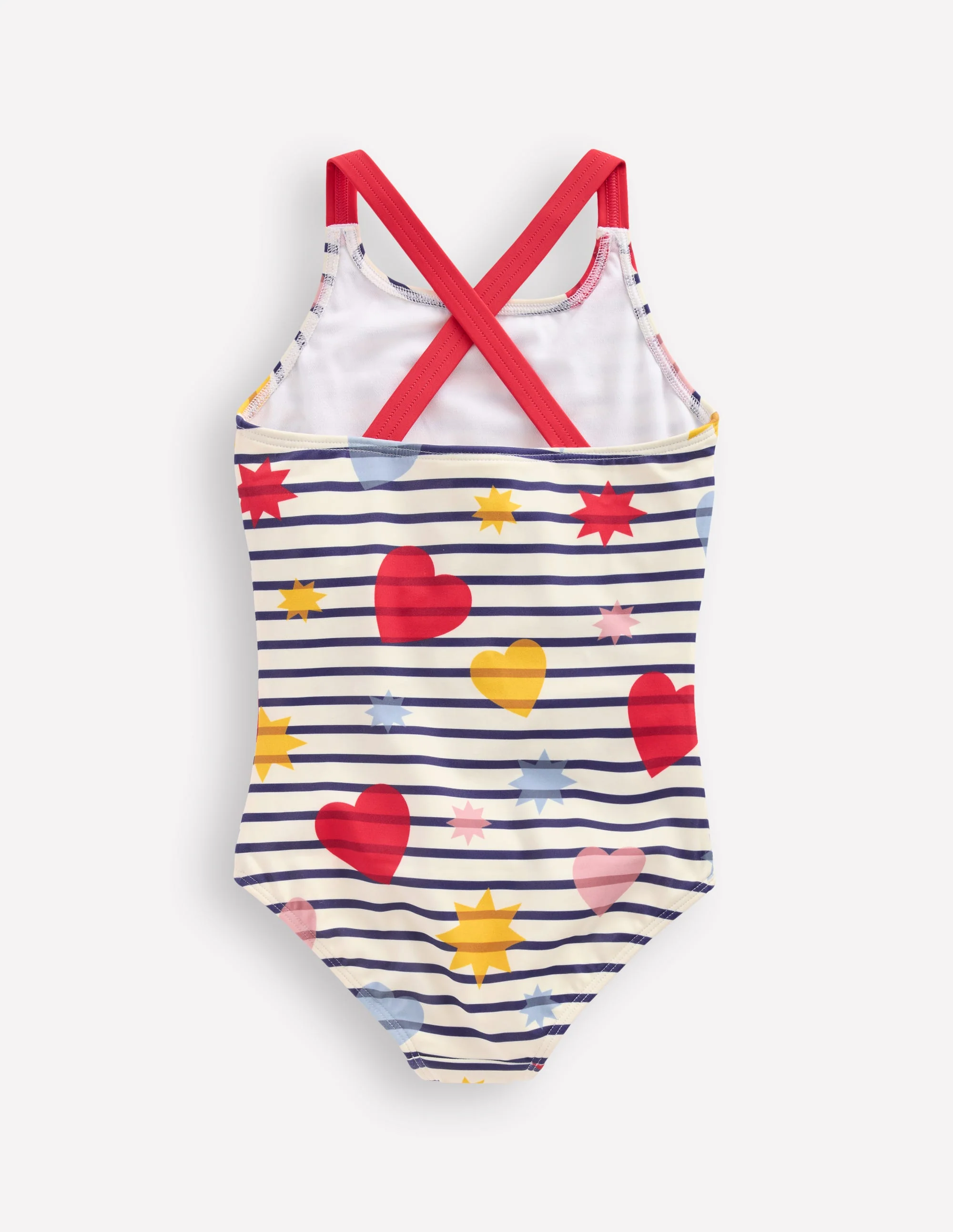Cross-Back Printed Swimsuit-Multi Celestial Stripe - Image 2