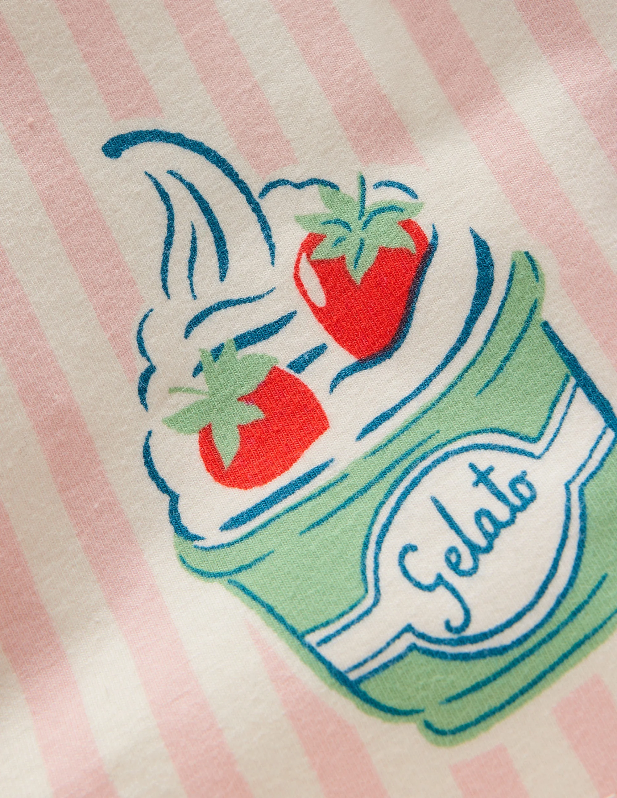 Cycling Shorts-Pink Ice Cream Stripe - Image 3