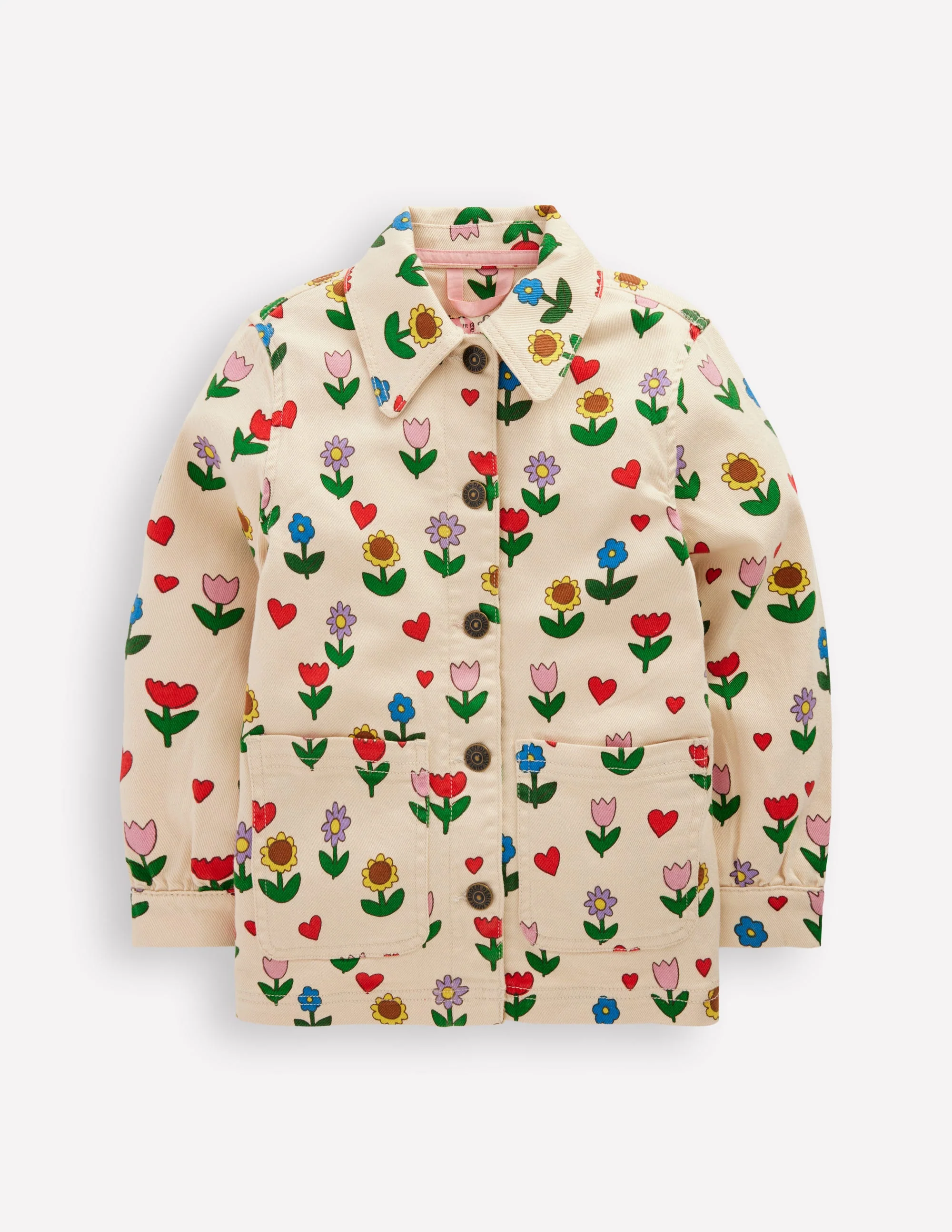 Denim Jacket-Ivory Sunflower Garden - Image 4
