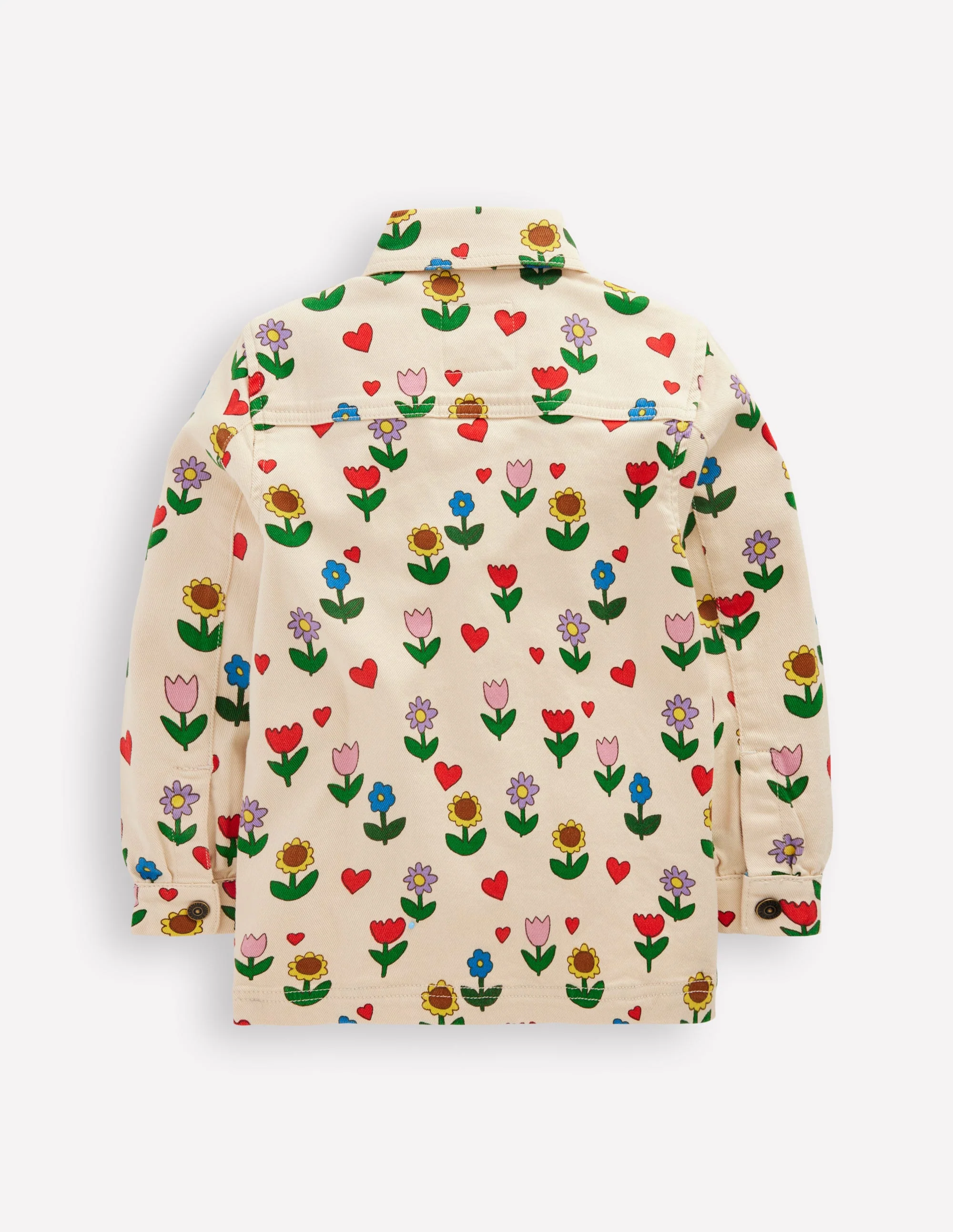 Denim Jacket-Ivory Sunflower Garden - Image 5