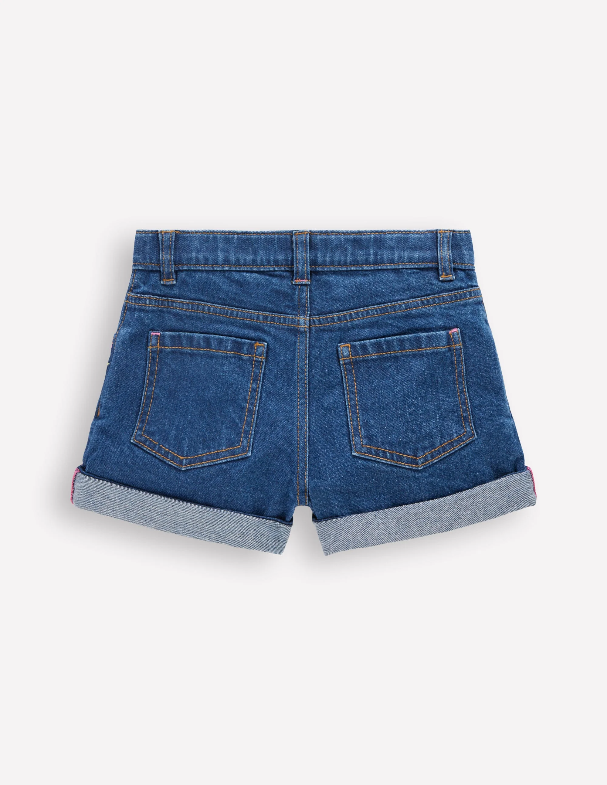Denim Shorts-Mid Vintage Embroidered - Image 2