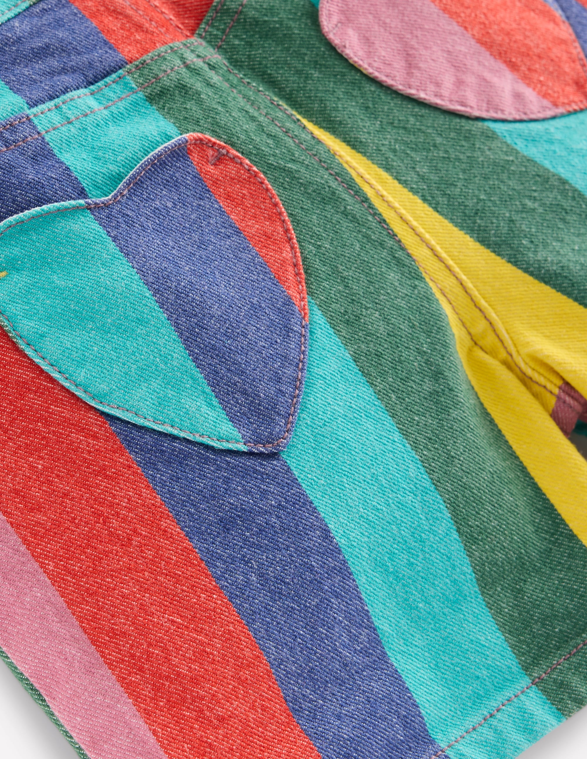 Denim Shorts-Multi Stripe - Image 3