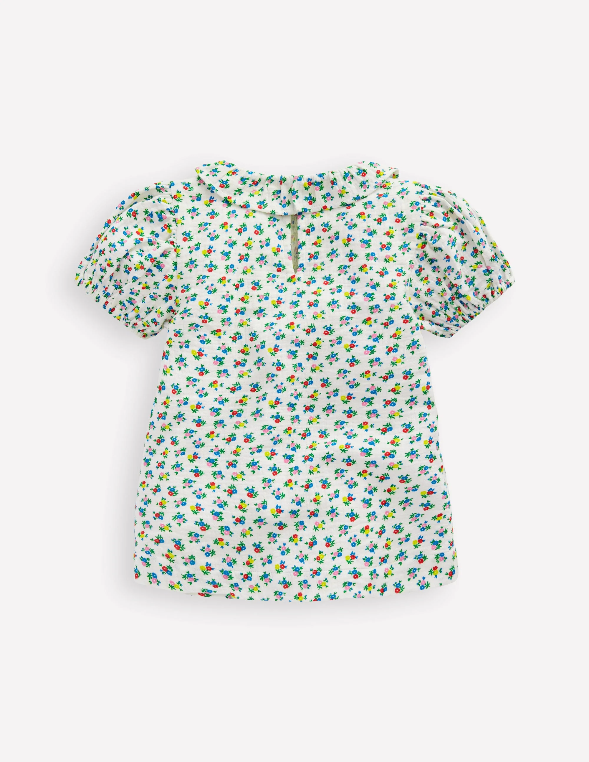 Double Cloth Printed Blouse-Soft Ivory Ditsy Floral - Image 2