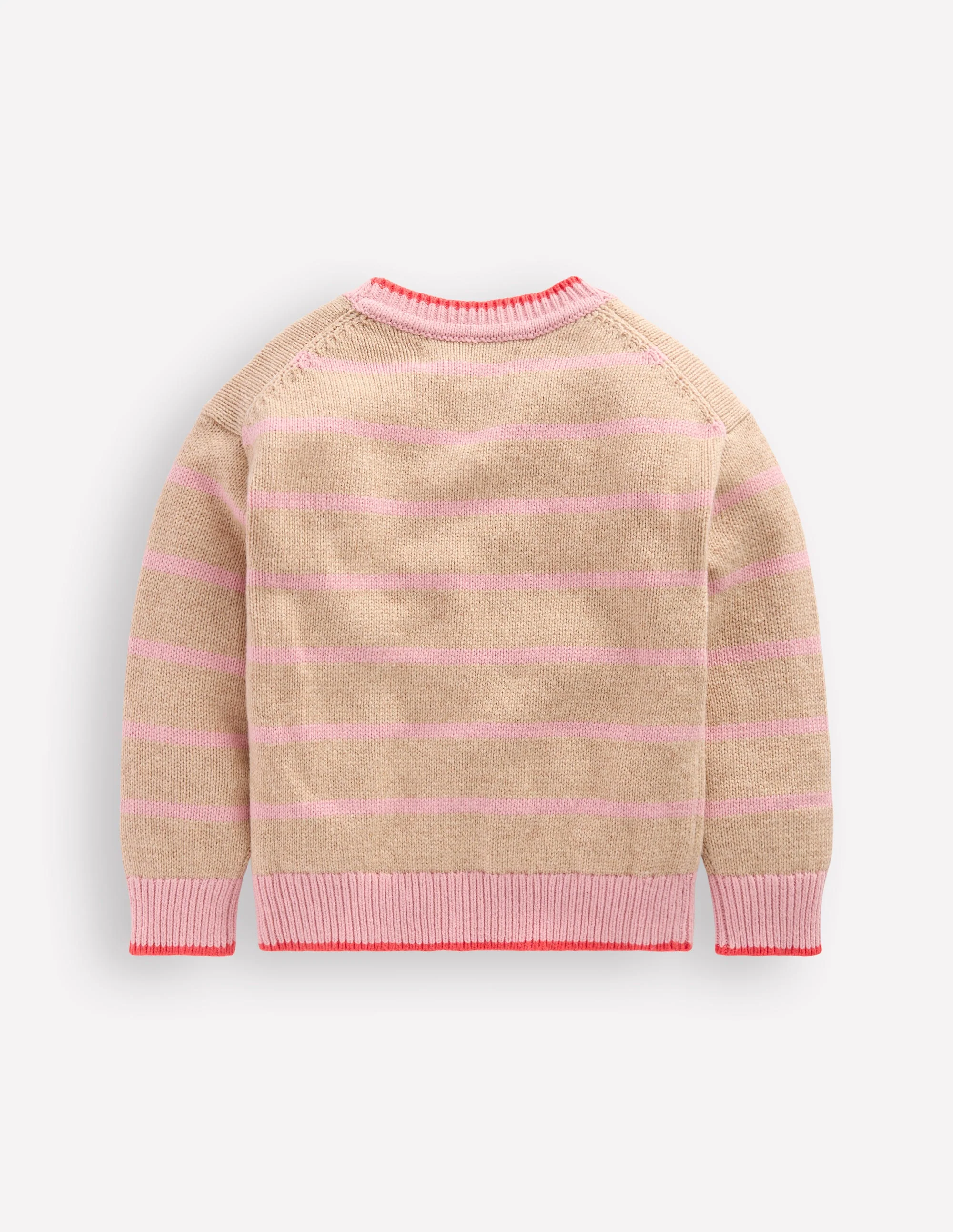 Drop Shoulder Jumper-Chinchilla/ Formica Pink - Image 2