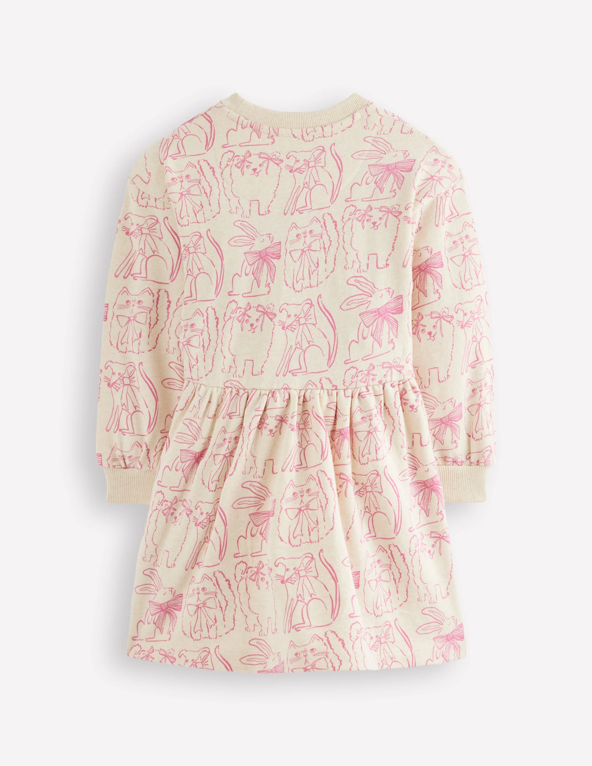 Drop Shoulder Sweat Dress-Oatmeal Marl Favourite Pets - Image 2