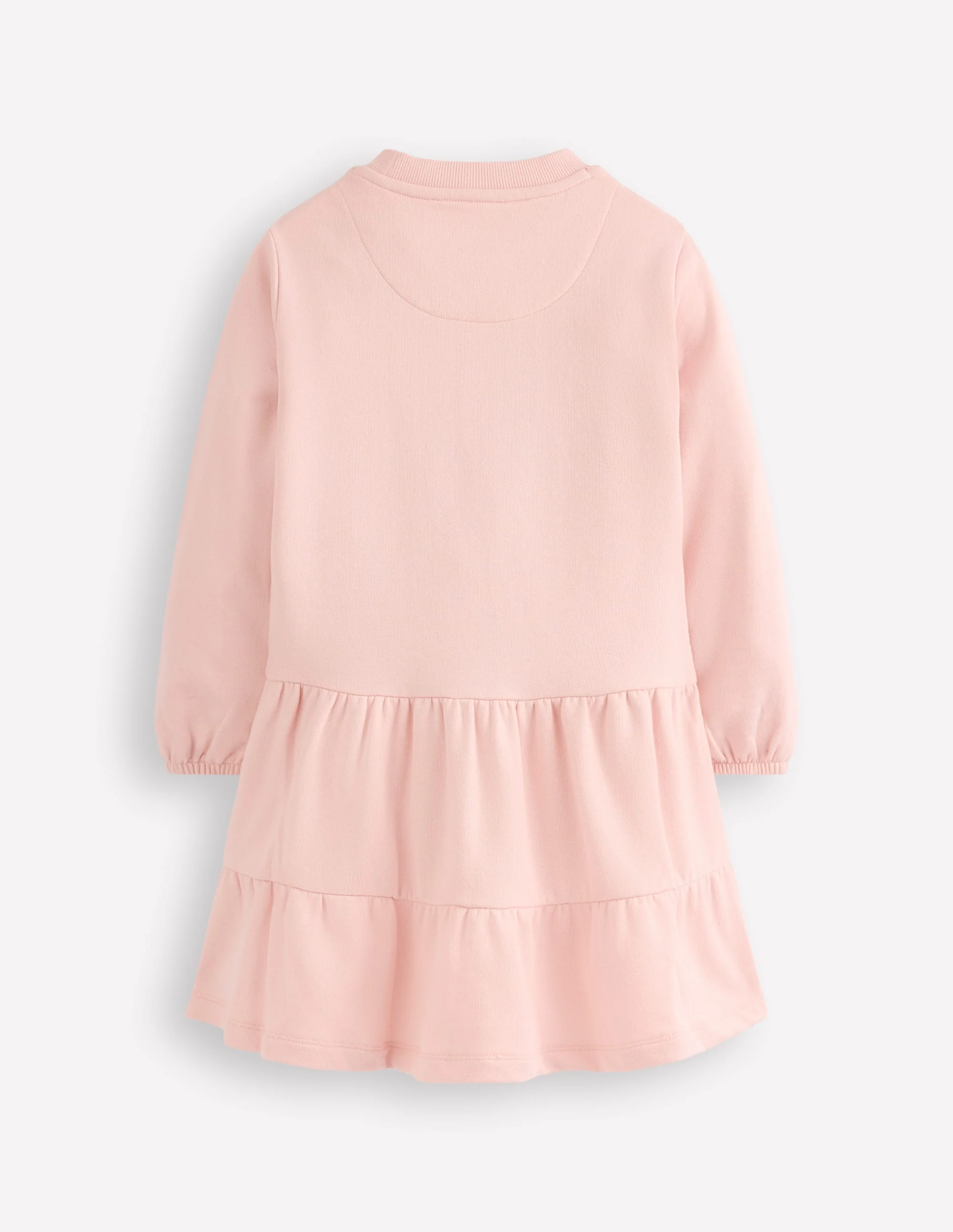 Drop Waist Sweatshirt Dress-Chalk Pink Appliqué - Image 2