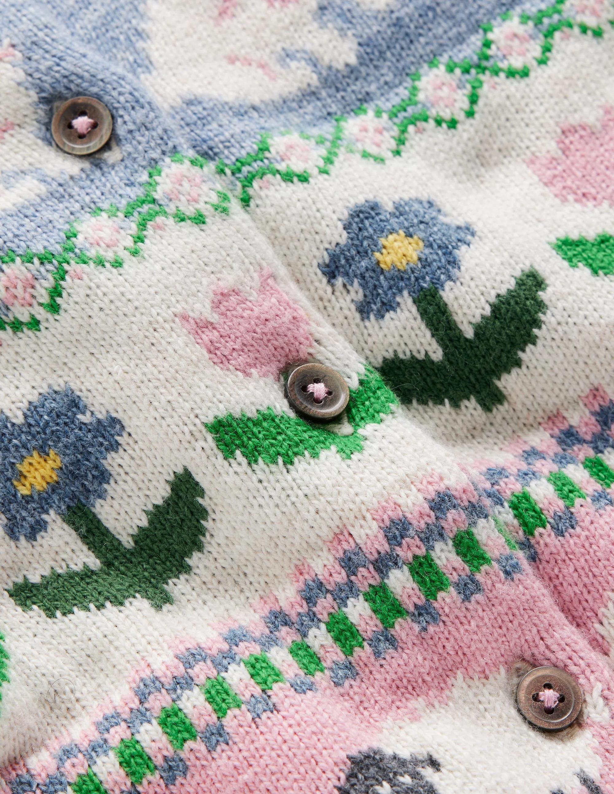 Edie Fair Isle Cardigan-Glacier Blue Bunny Fair Isle - Image 4