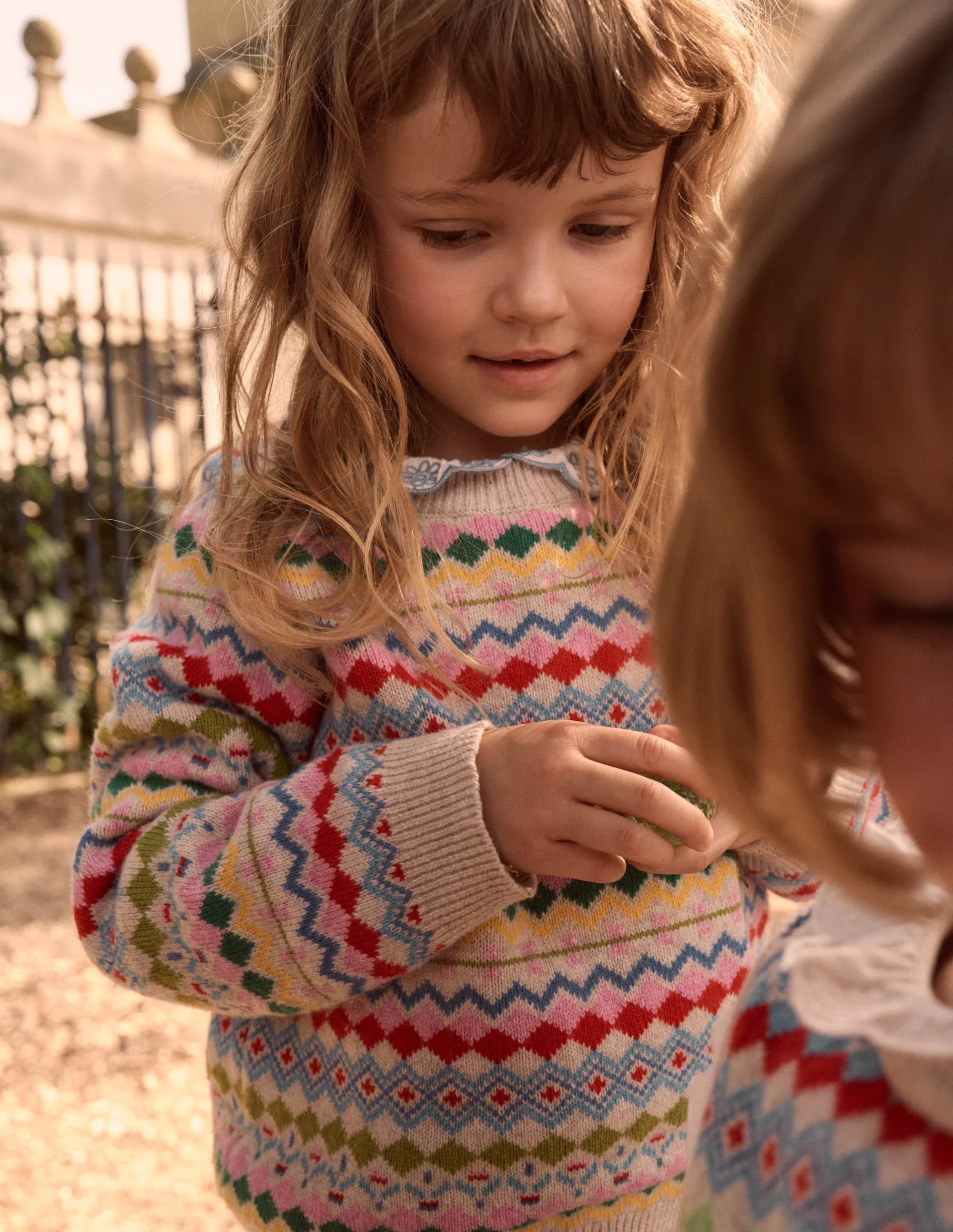 Eleanor Fair Isle Jumper-Oatmeal Melange Fair Isle - Image 4