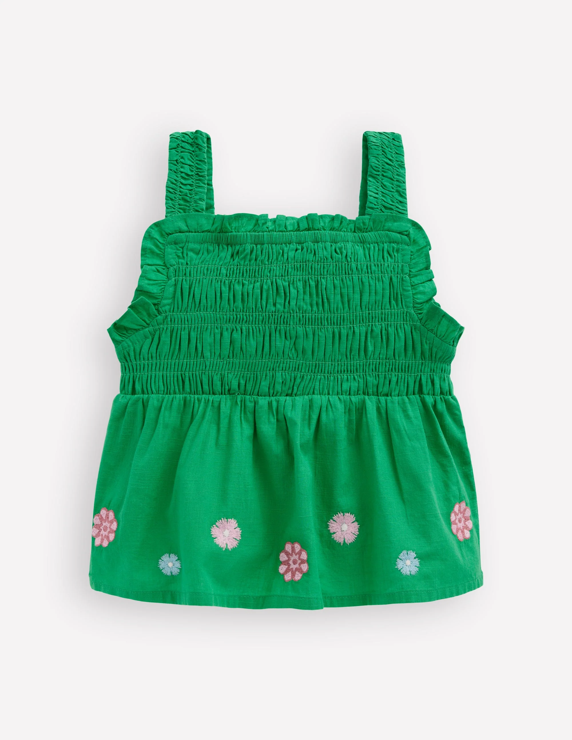 Embellished Strappy Top-Sapling Green