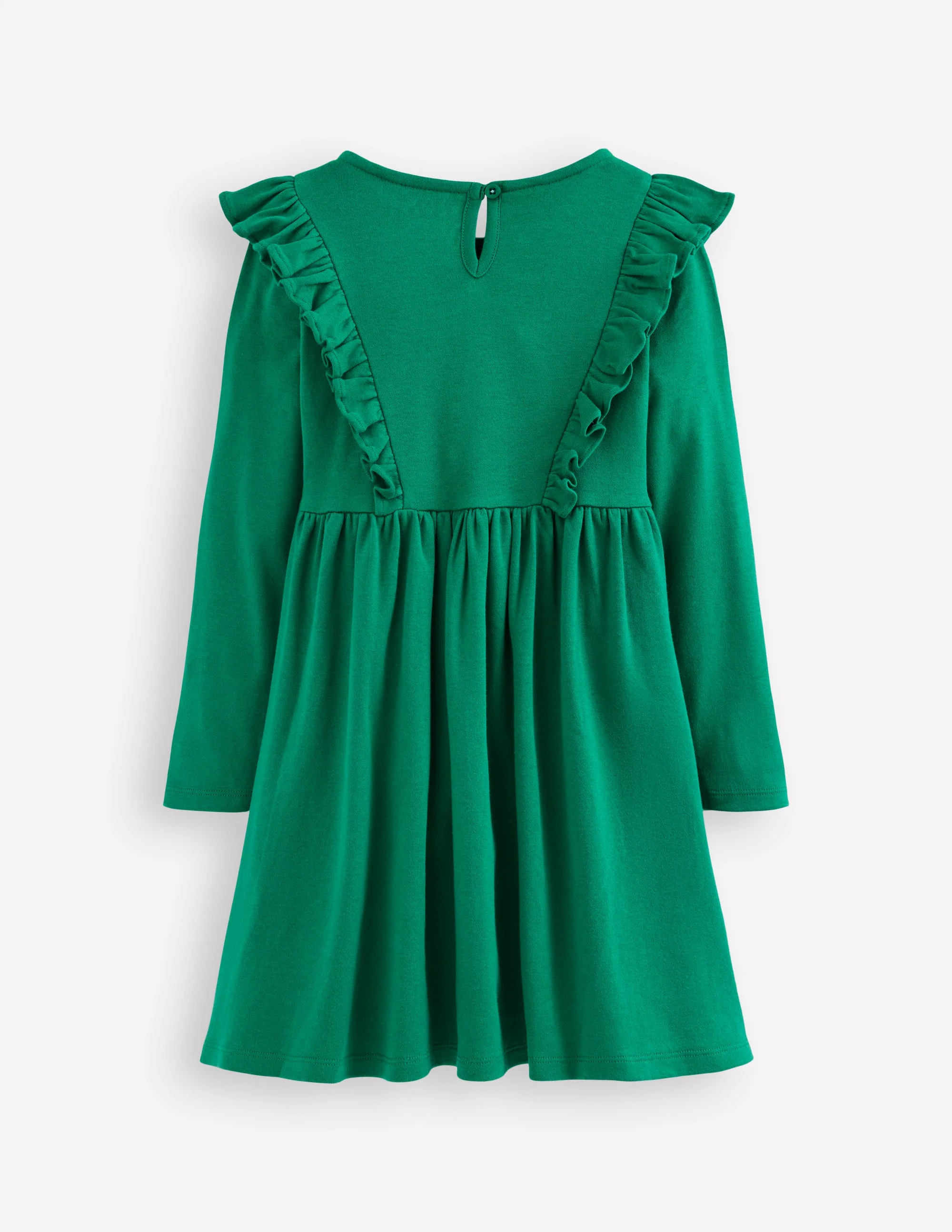 Embroidered Bodice Dress-Jewel Green - Image 2