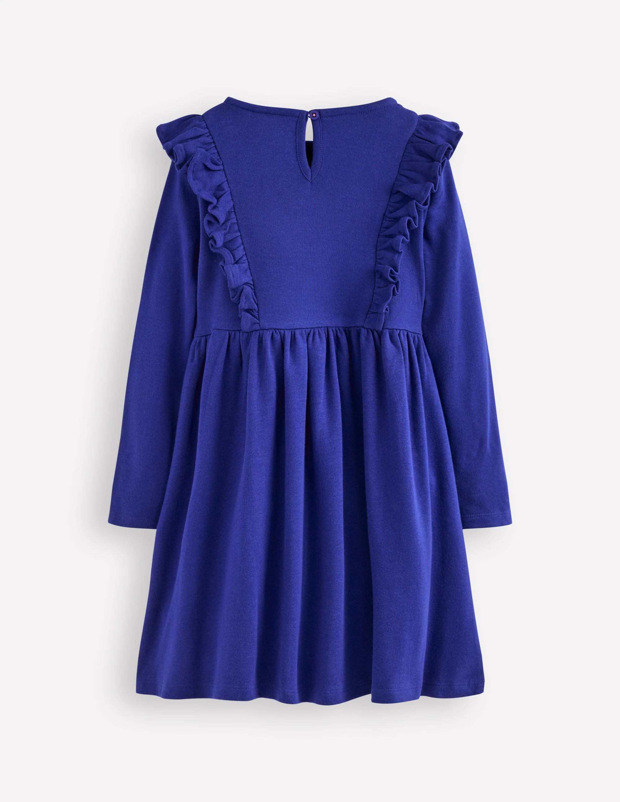 Embroidered Bodice Dress-Sapphire Blue - Image 2