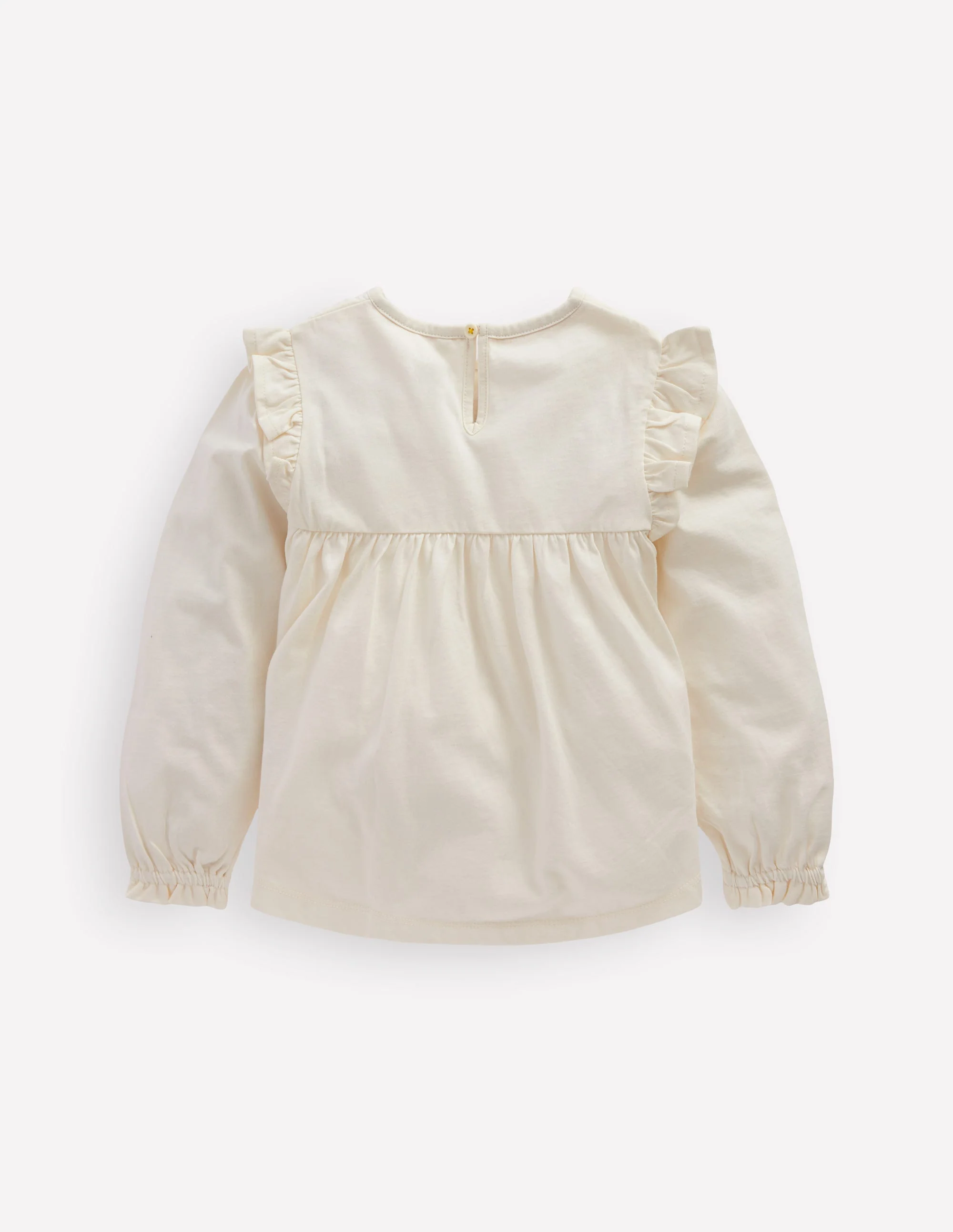 Embroidered Jersey Yoke Top-Soft Ivory Embroidery - Image 2
