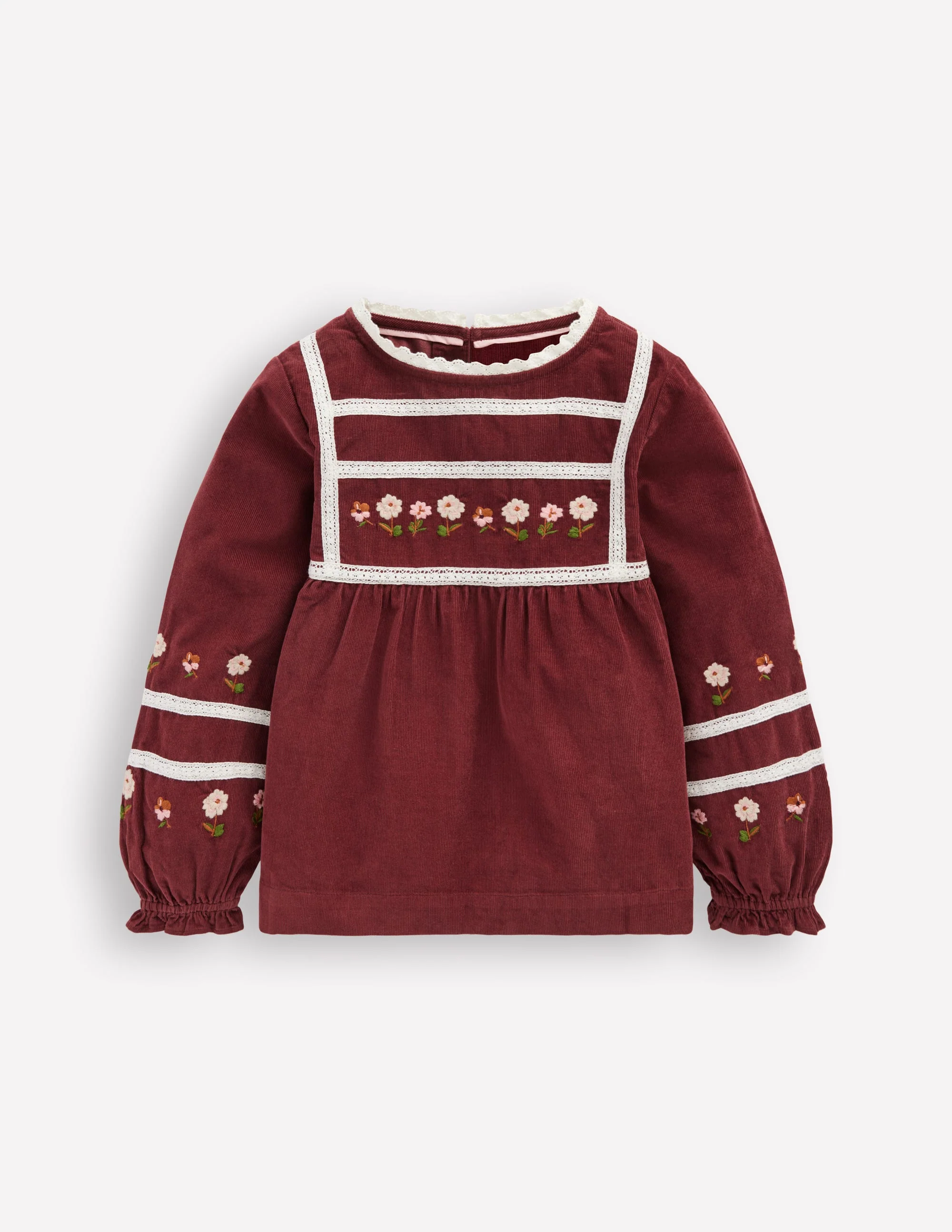 Embroidered Lace Top-Chestnut Embroidery - Image 4
