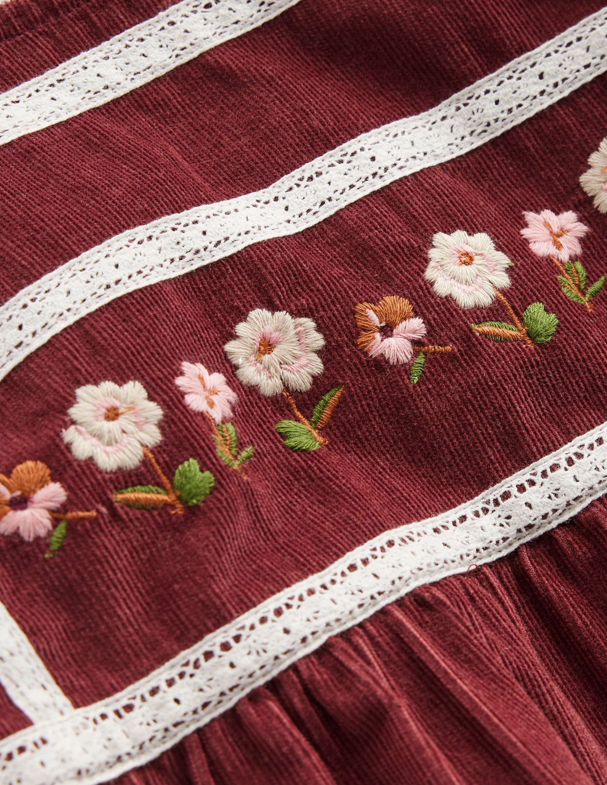 Embroidered Lace Top-Chestnut Embroidery - Image 6