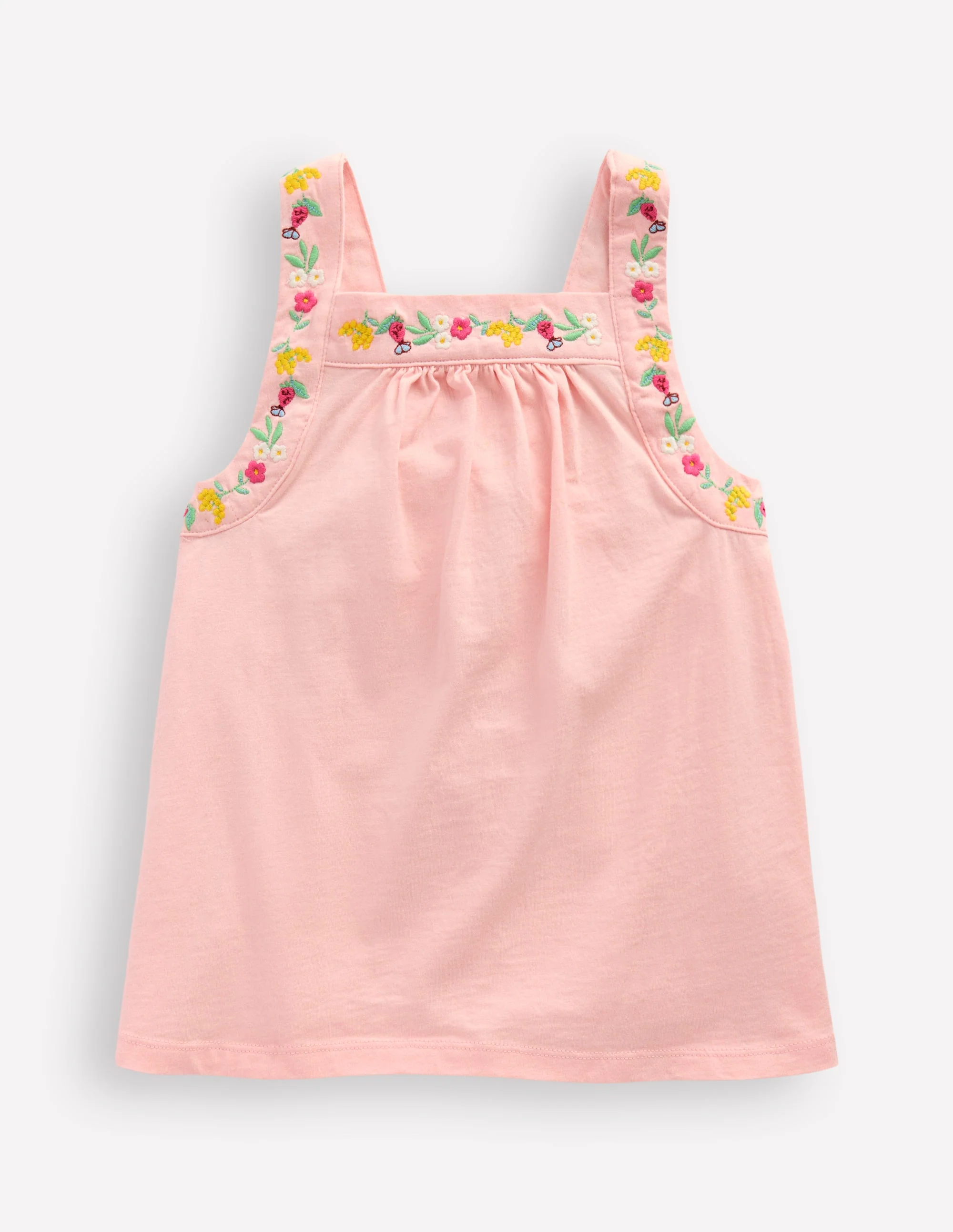 Embroidered Sleeveless Top-Chalk Pink