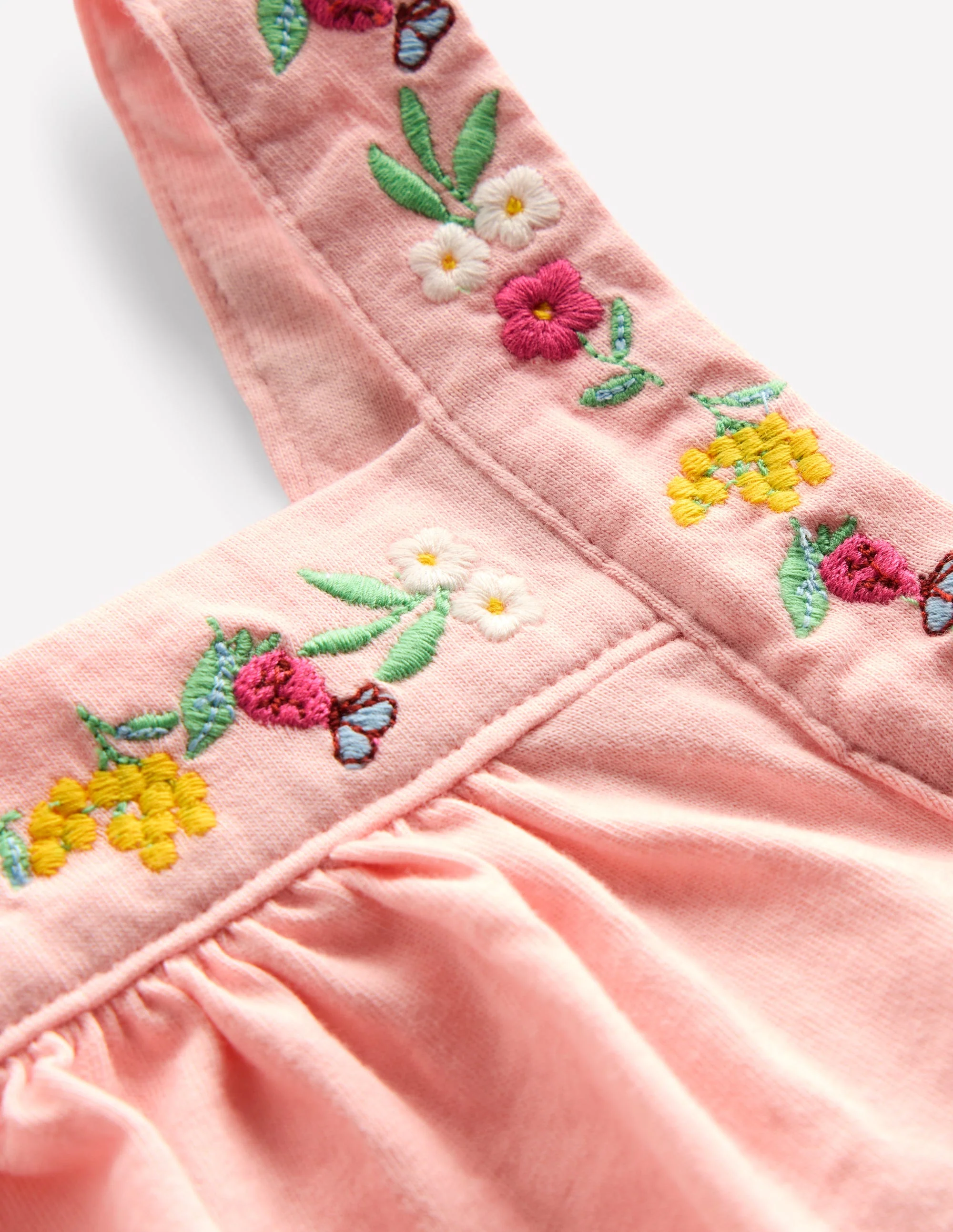 Embroidered Sleeveless Top-Chalk Pink - Image 3