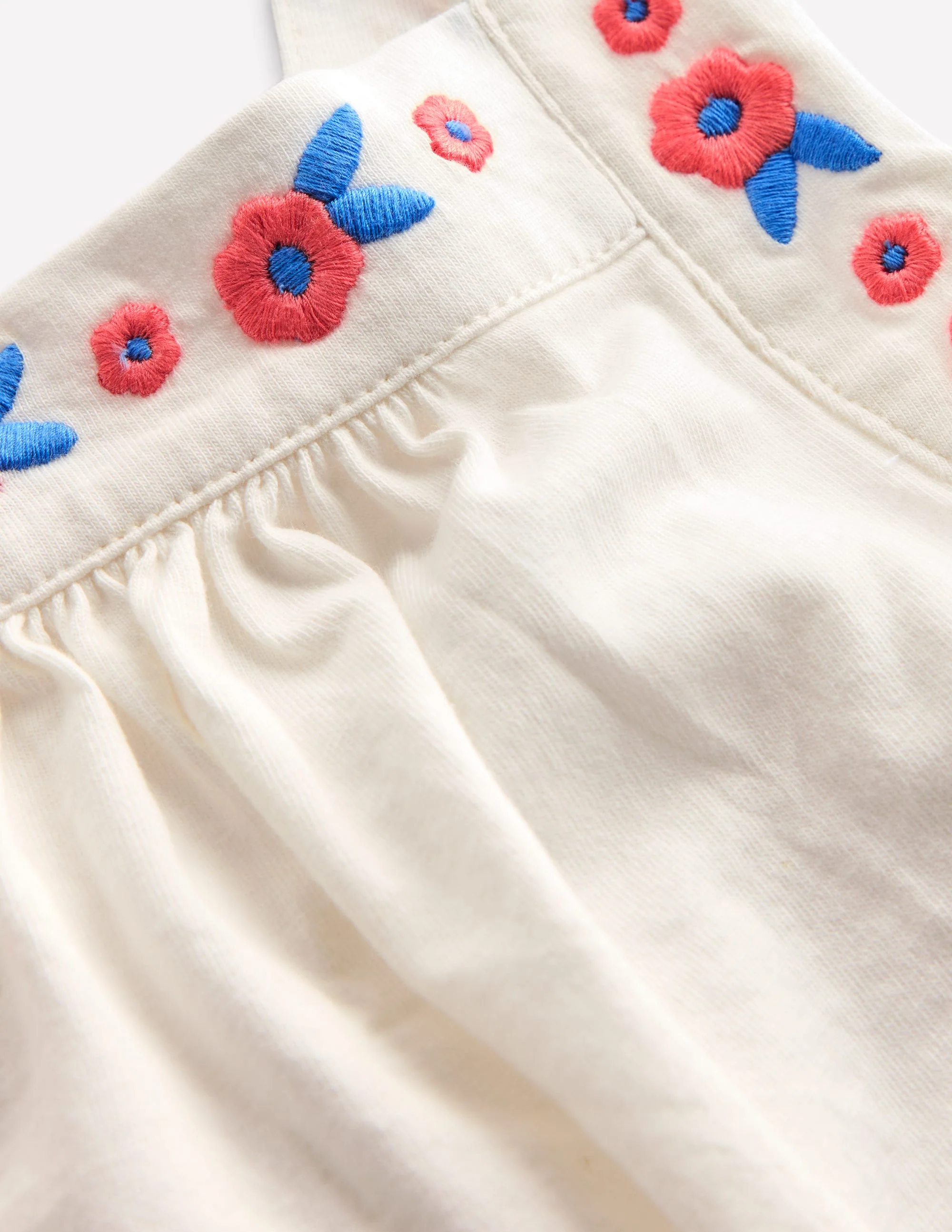 Embroidered Sleeveless Top-Soft Ivory - Image 3