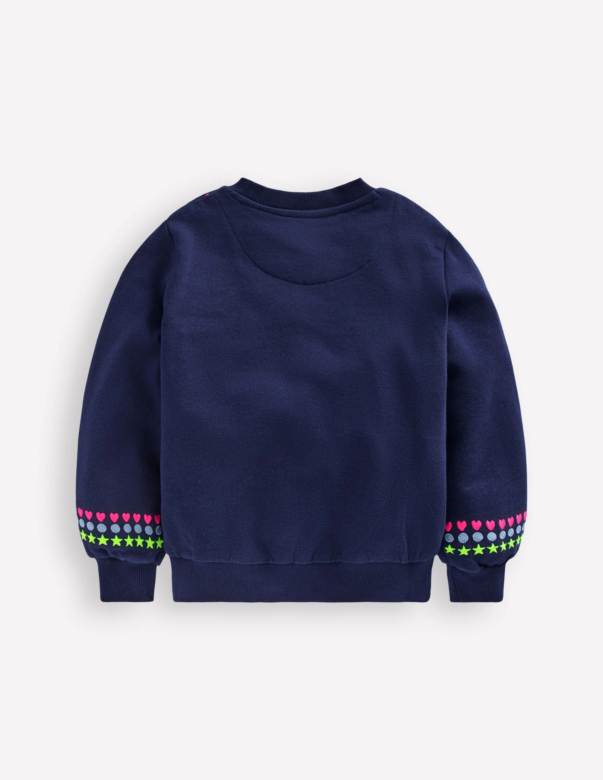 Embroidered Sweatshirt-College Navy Embroidery - Image 2