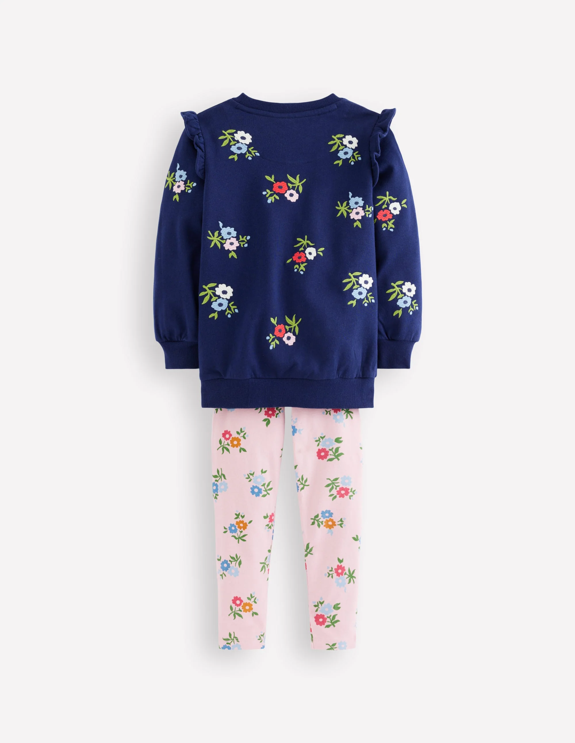 Embroidered Tunic Set-College Navy Embroidery - Image 2