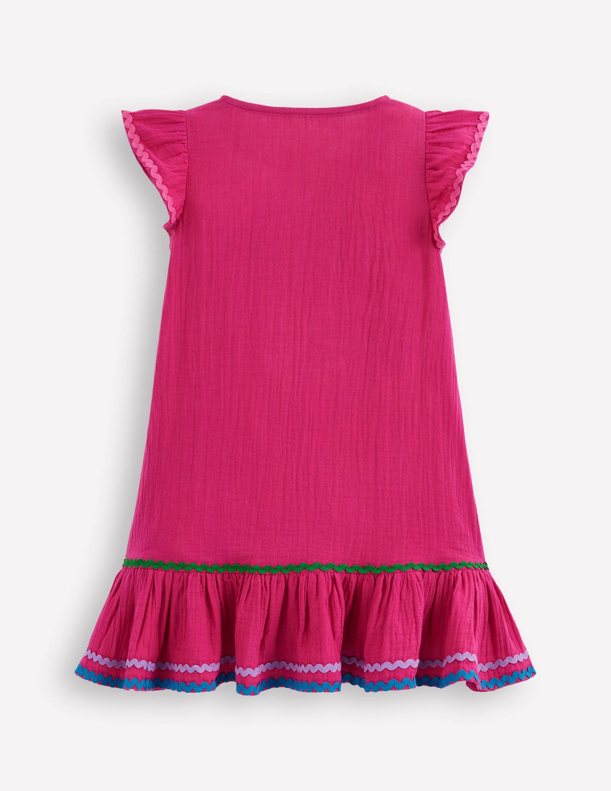 Emmy Woven Beach Dress-Raspberry Pink - Image 2