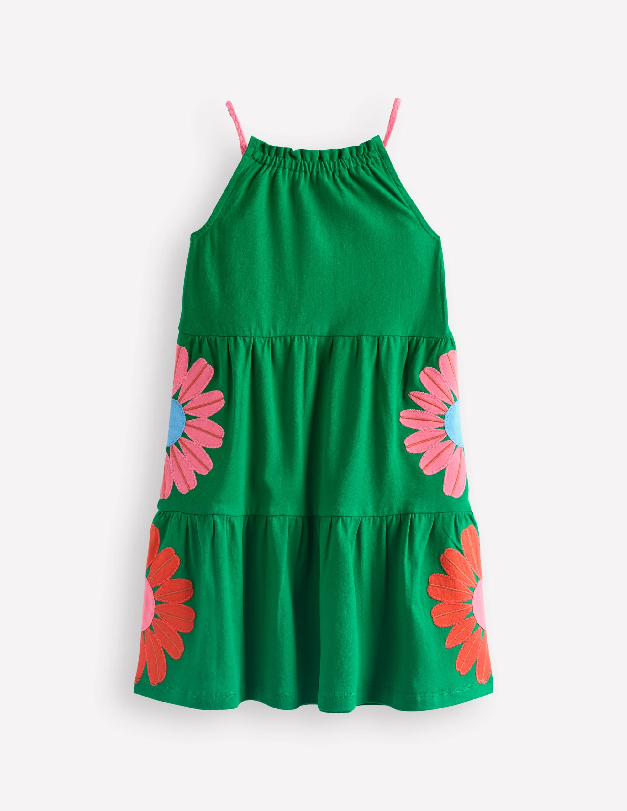 Enola Hotchpotch Jersey Dress-Rich Emerald Flowers - Image 2